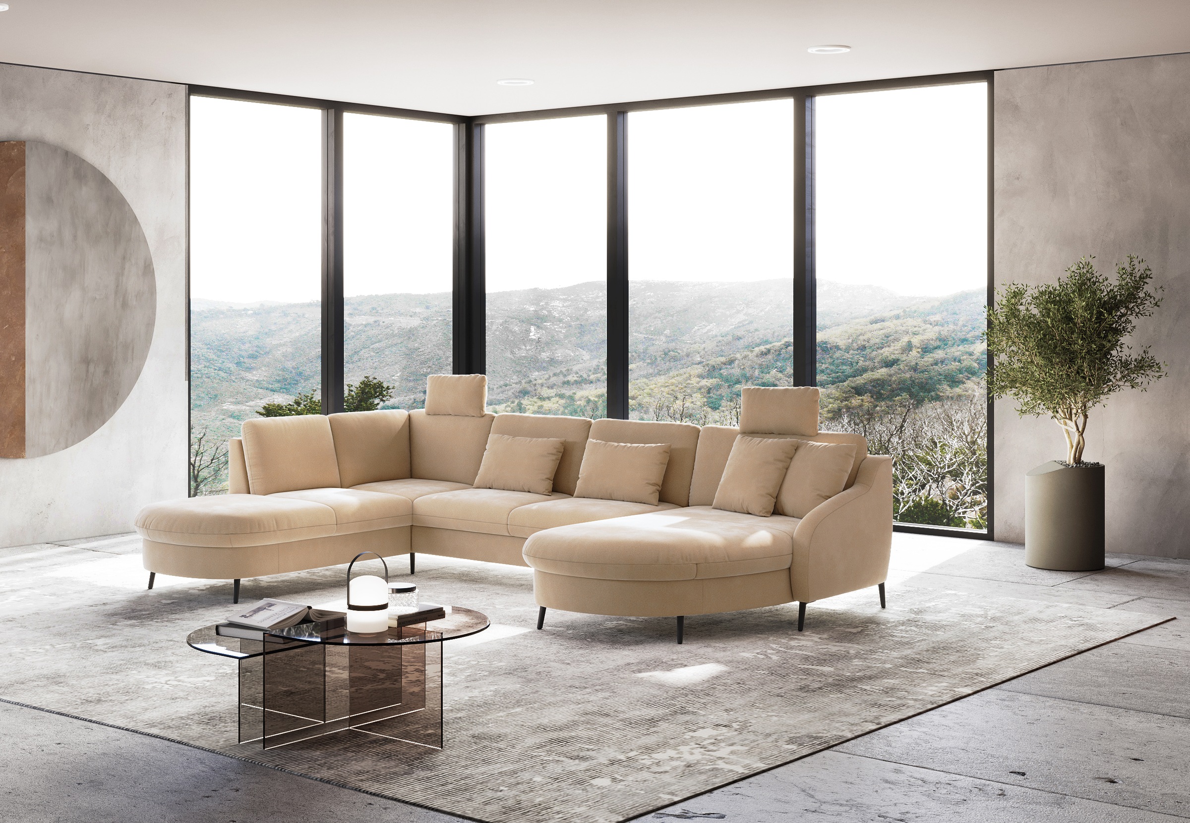 sit&more Wohnlandschaft »Soul U-Form«, wahlweise mit Bett und Bettkasten