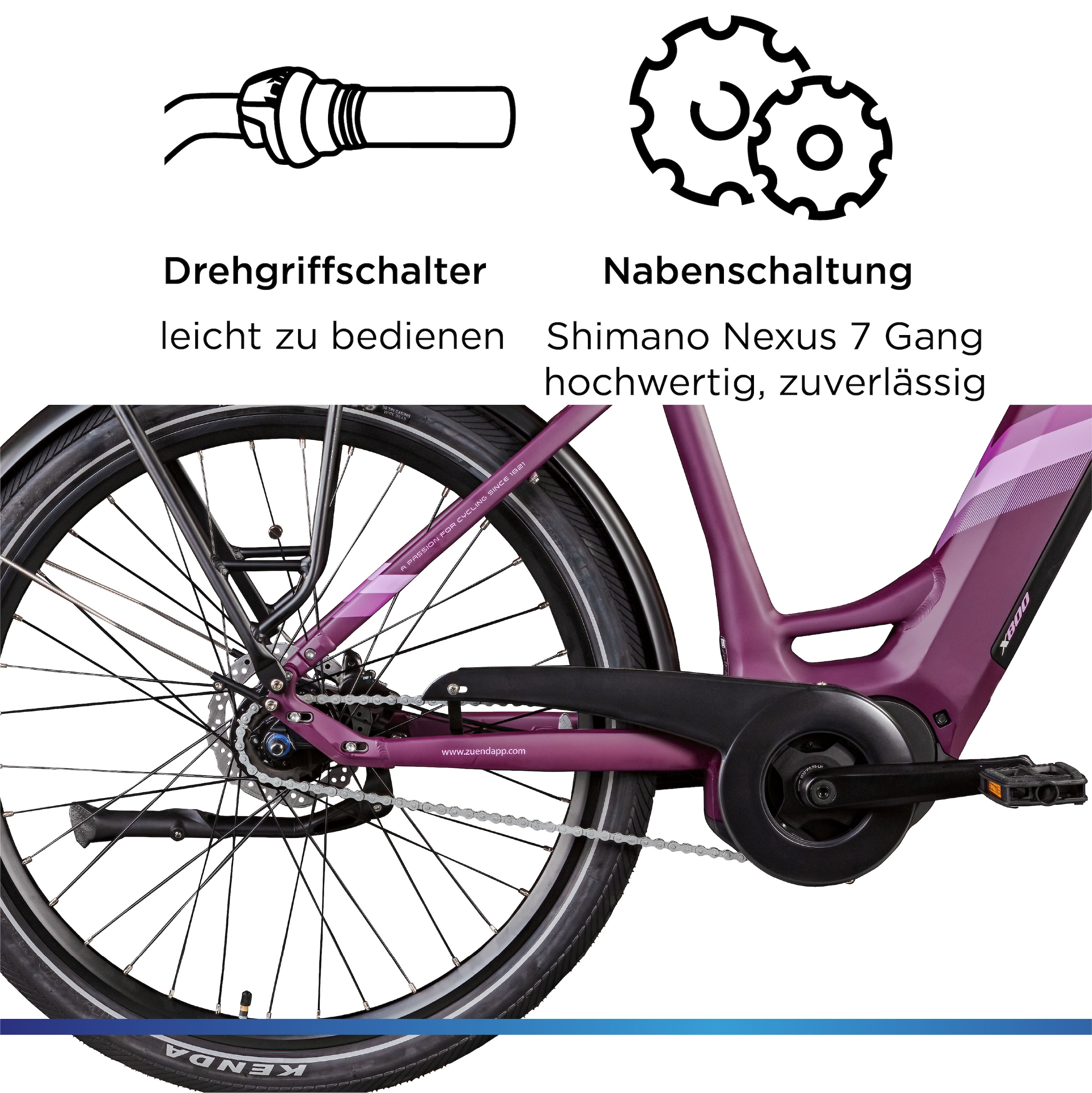 Zündapp »X800« 7 Gang Nabenschaltung Mittelmotor 250 W Pedelec, Elektrofahrrad für Damen und Herren