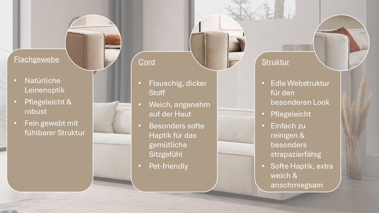 LeGer Home by Lena Gercke 3-Sitzer "PIARA, Couch mit Kedernaht, Sofa in Cor günstig online kaufen