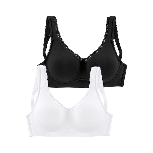 petite fleur Soft-BH, (Packung, 2 Stück), ohne Bügel, mit Spitzenkante, Basic  Dessous bestellen | BAUR