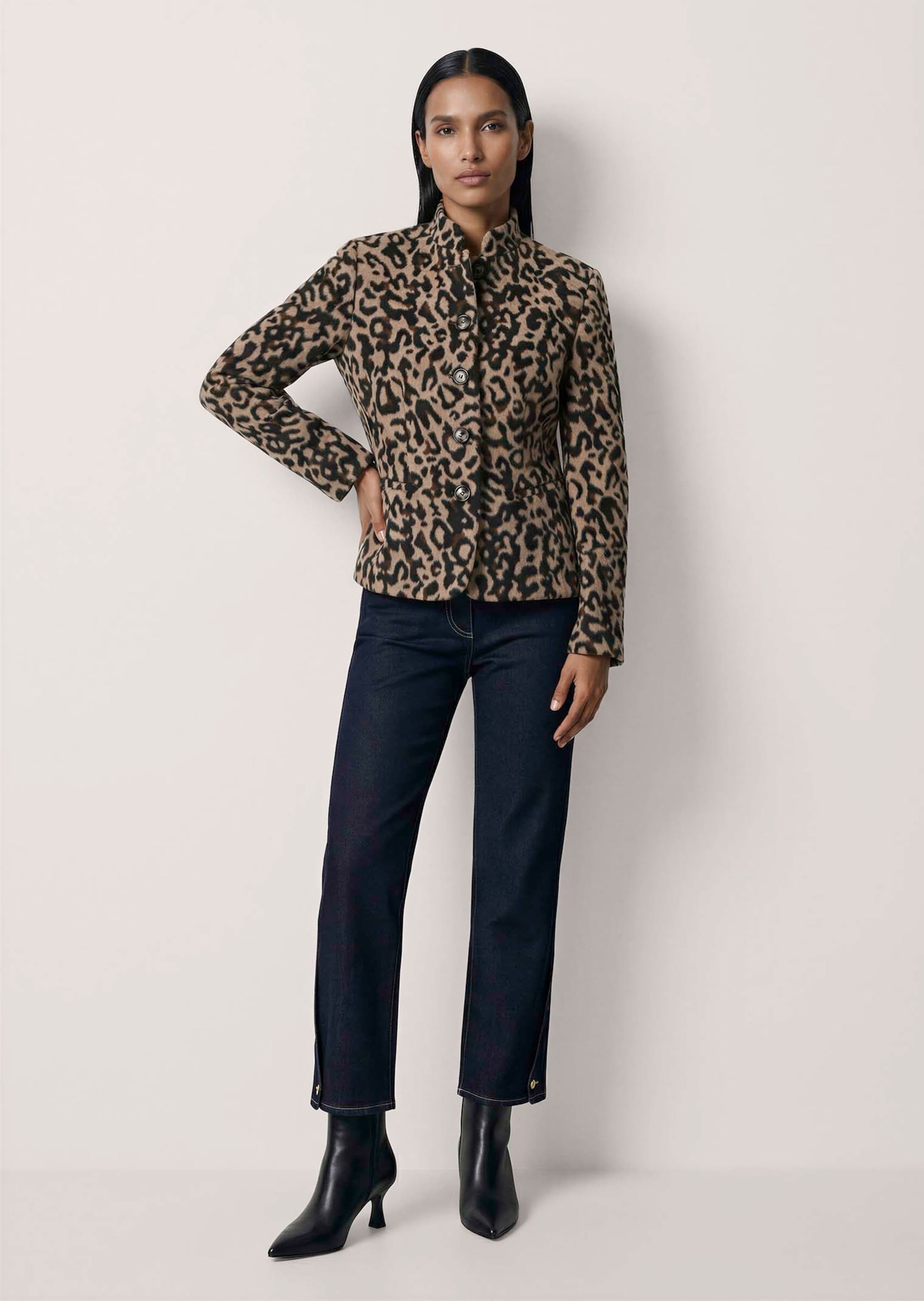 MADELEINE Jackenblazer »Blazer Jacquard-Blazer im Leo-Muster«