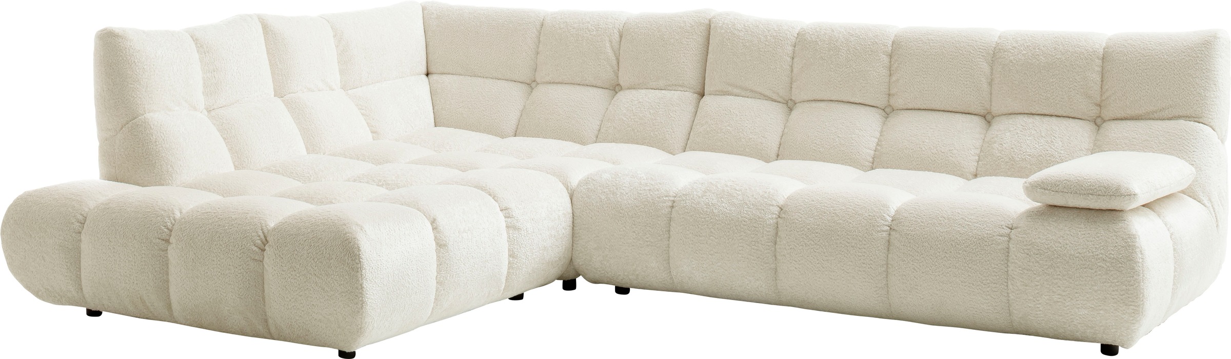 Home affaire Ecksofa "Cozy Bubble, mit klappbarer Armlehne, Breite 324 cm" günstig online kaufen