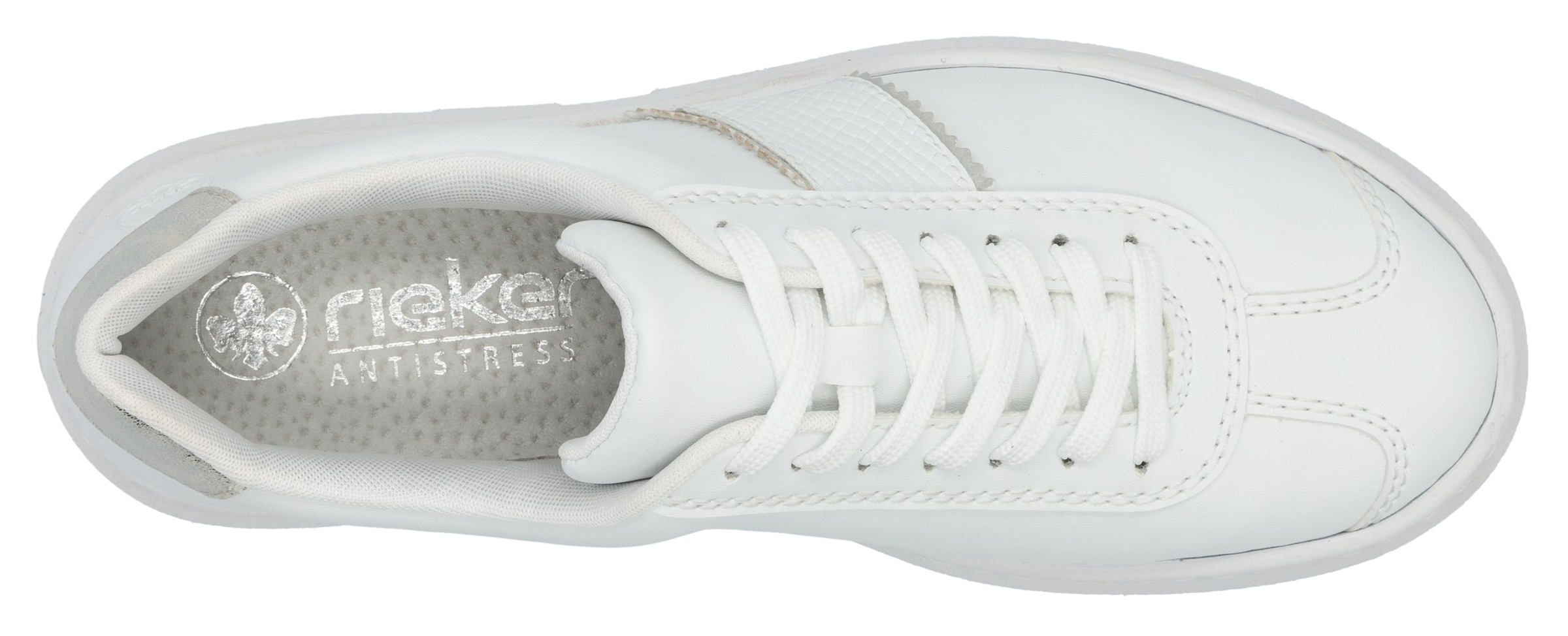 Rieker Plateausneaker, Schnürschuh, Halbschuh, Freizeitschuh mit gepolstertem Schaftrand