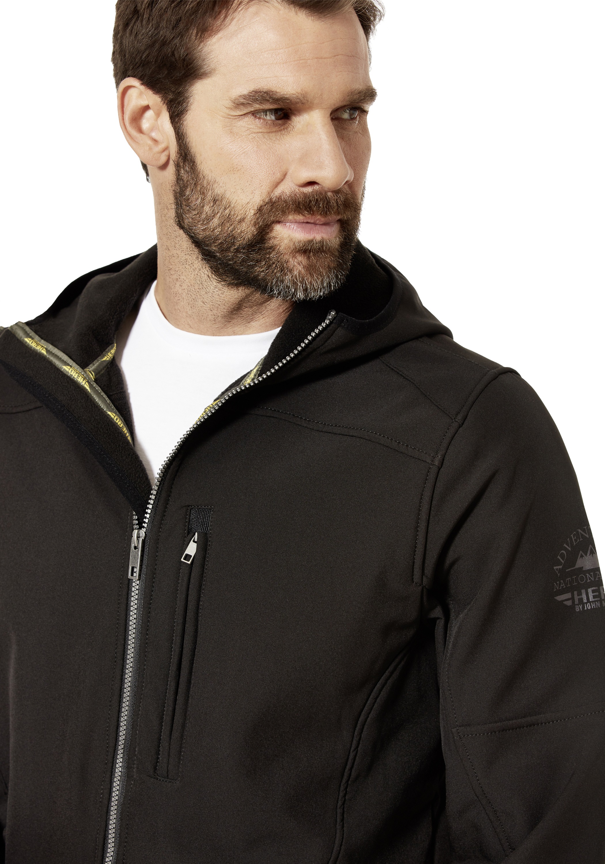 Thumbnail - HERO by John Medoox Softshelljacke "JOEY Softshelljacke mit Fleecefutter" Regular Fit Casual Softshell für Herren