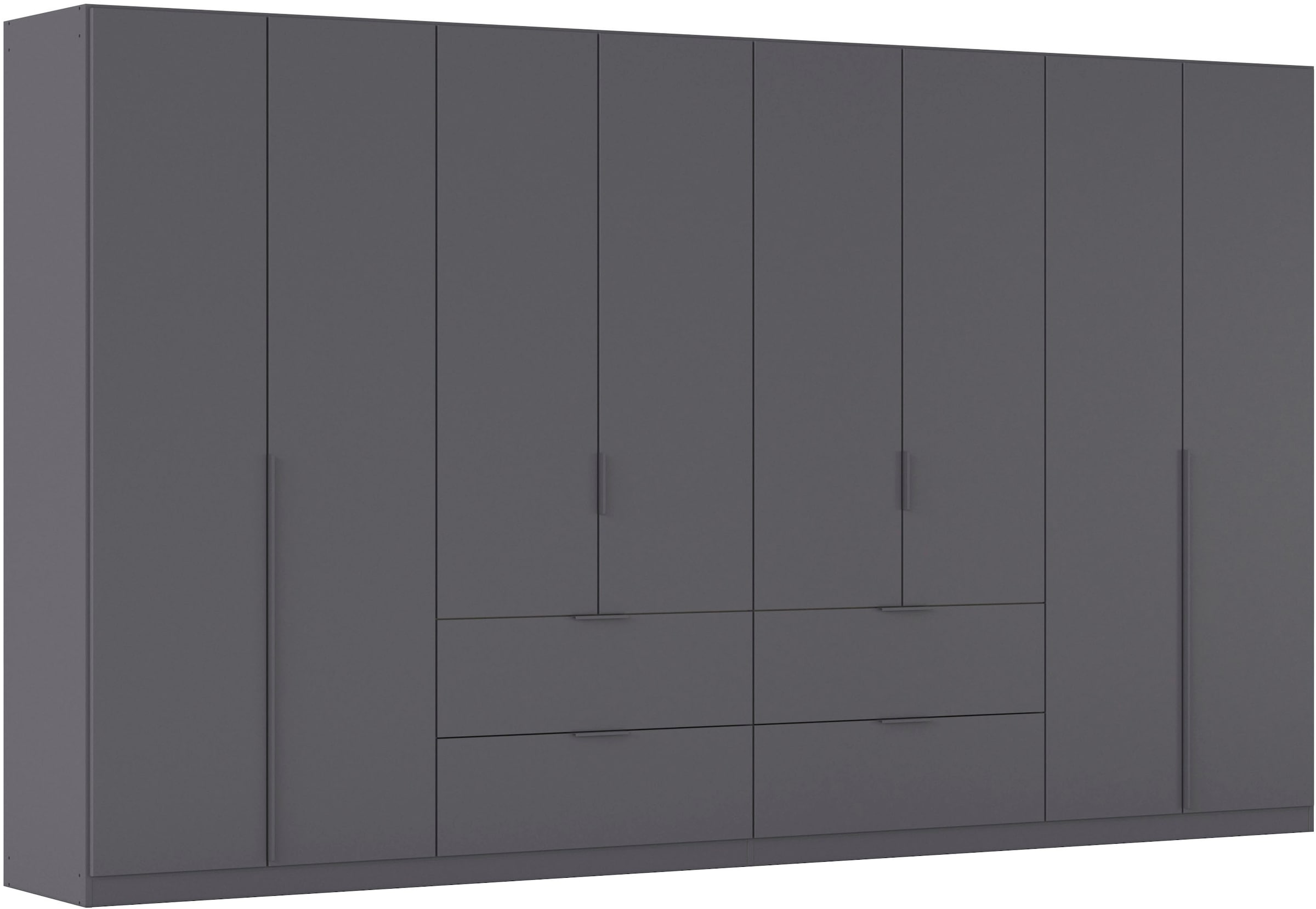 OTTO home Drehtürenschrank "Kleiderschrank Schrank Garderobe AGORDO mit Dekor- oder Hochglanzfront" in zwei Griff-Farben, Breite 360 cm, mit Außenschubkästen, Serie in 7 Breiten und 2 Höhen MADE IN GERMANY