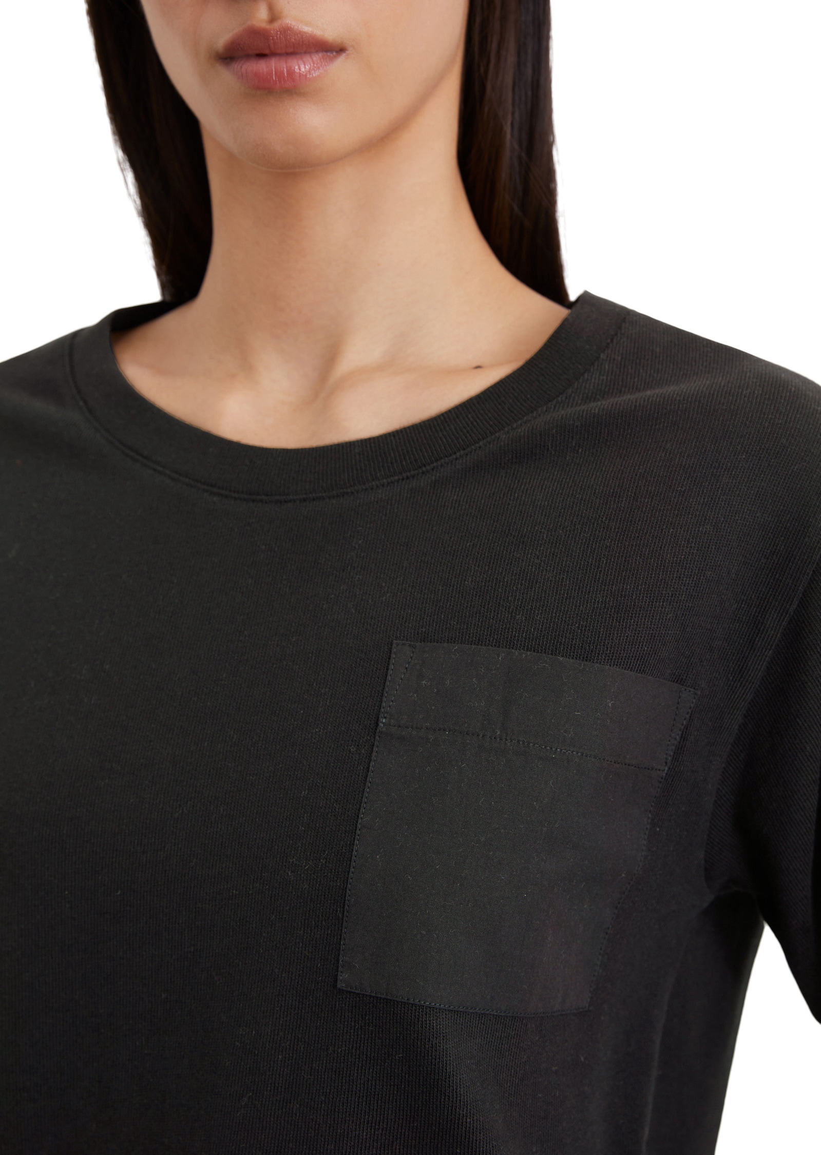 Marc O'Polo T-Shirt »mit aufgesetzter Satin-Tasche«