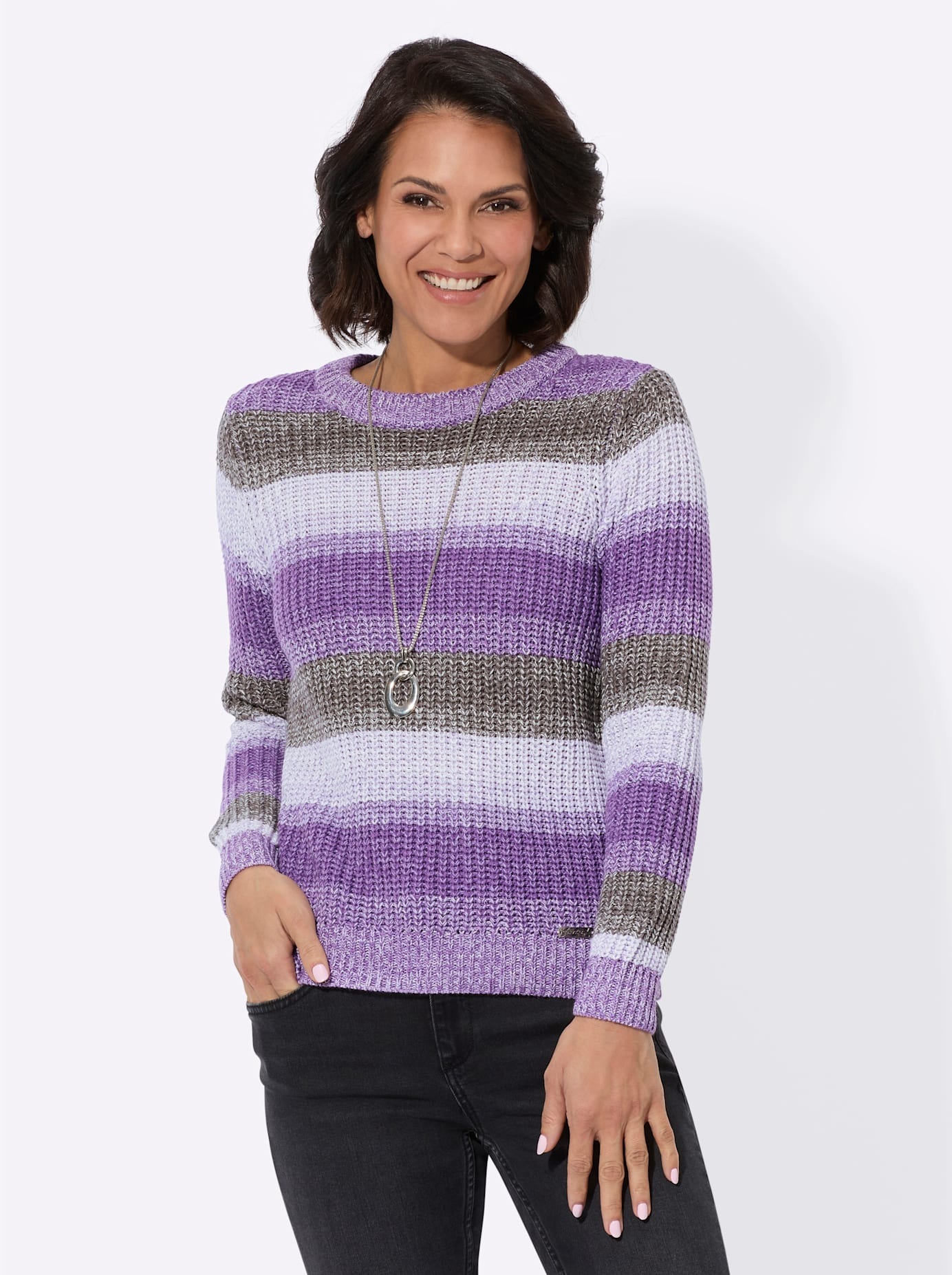 Casual Looks Rundhalspullover "Langarm-Pullover" günstig online kaufen