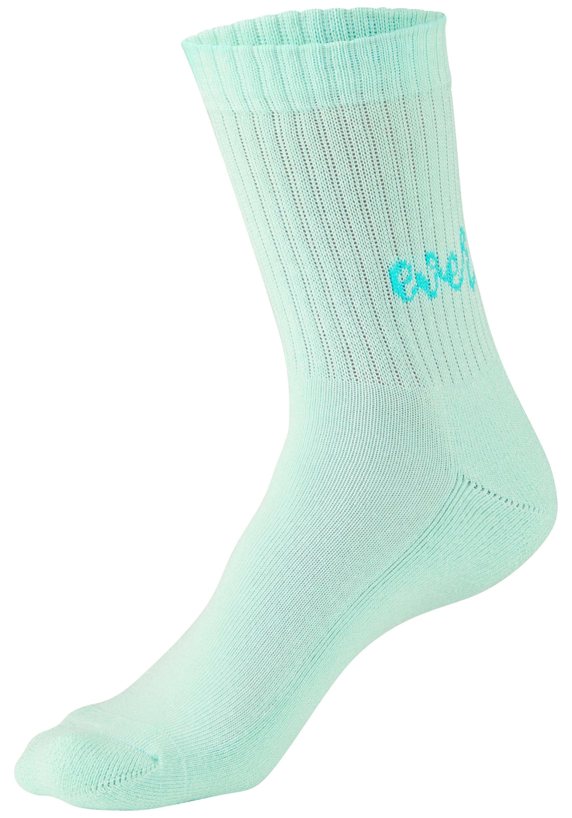 H.I.S Tennissocken »Damen Sportsocken daily socks« Packung, 7 Paar tlg. mit Fußfrottee und ansprechenden Schriftzügen