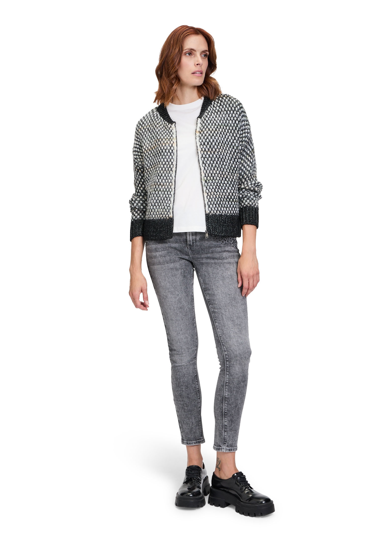 Cartoon Strickjacke »Cartoon Strick-Cardigan mit Reißverschluss«, Struktur