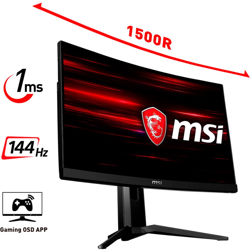 MSI PC-Set »PC i7-8700, 16GB, SSD + HDD, RTX 2060 + 60 cm (24") TFT«