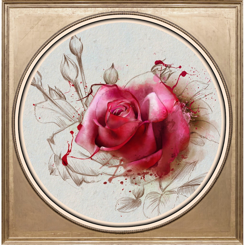 queence Acrylglasbild »Rose«