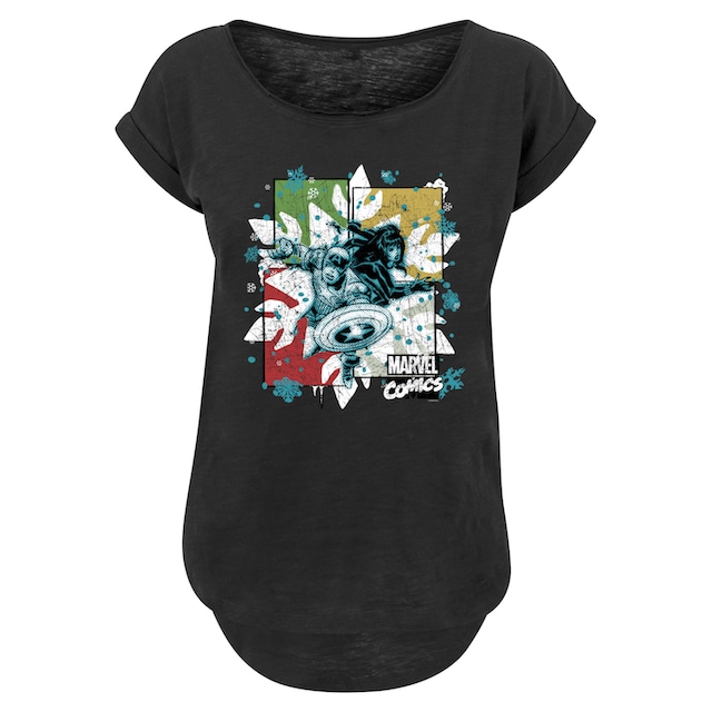 F4NT4STIC Kurzarmshirt »Damen Marvel Christmas Black Widow with Ladies Long  Slub Tee«, (1 tlg.) für bestellen | BAUR