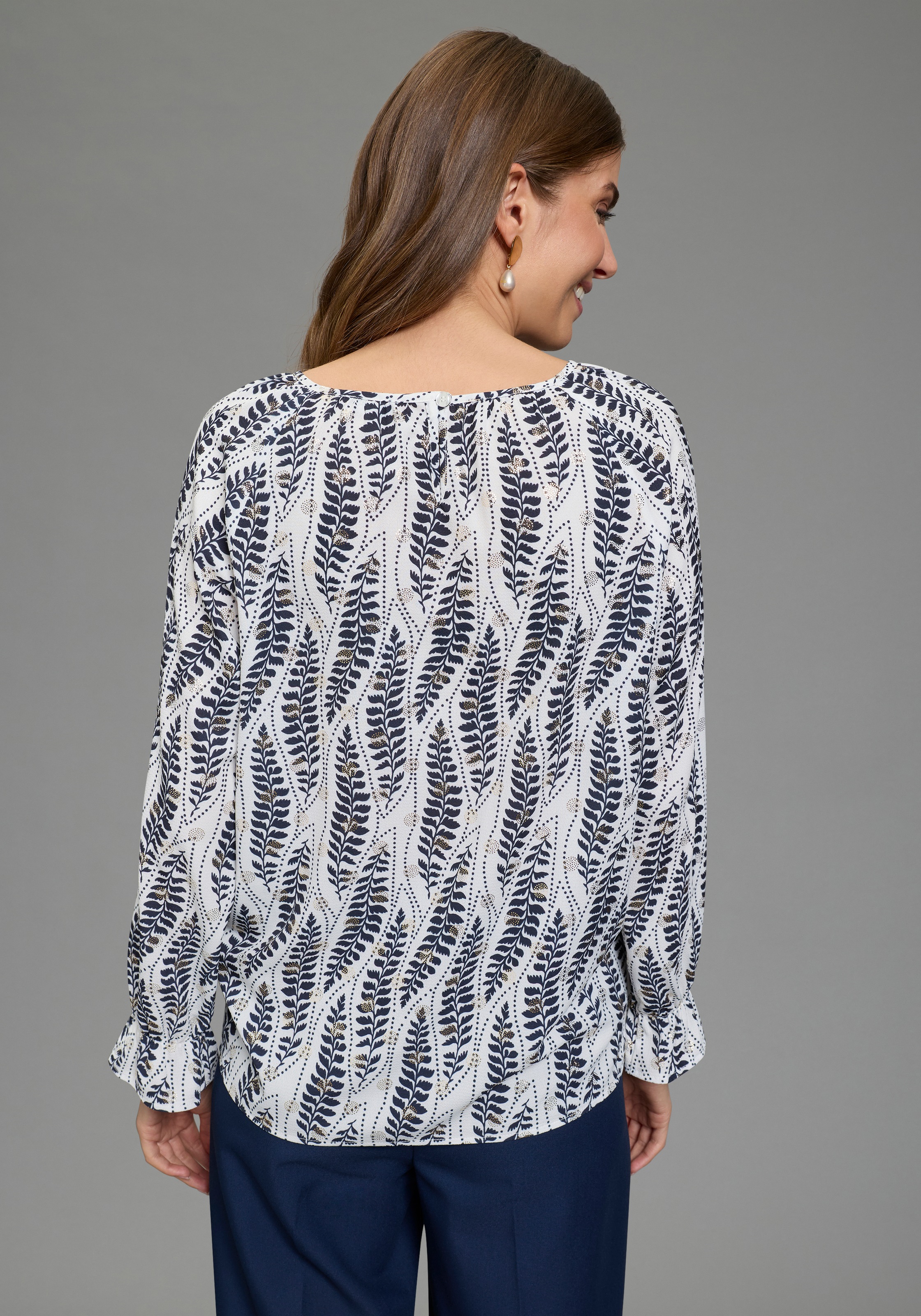 Laura Scott Schlupfbluse im femininen Look, bedruckt mit kleinen, goldfarbe günstig online kaufen