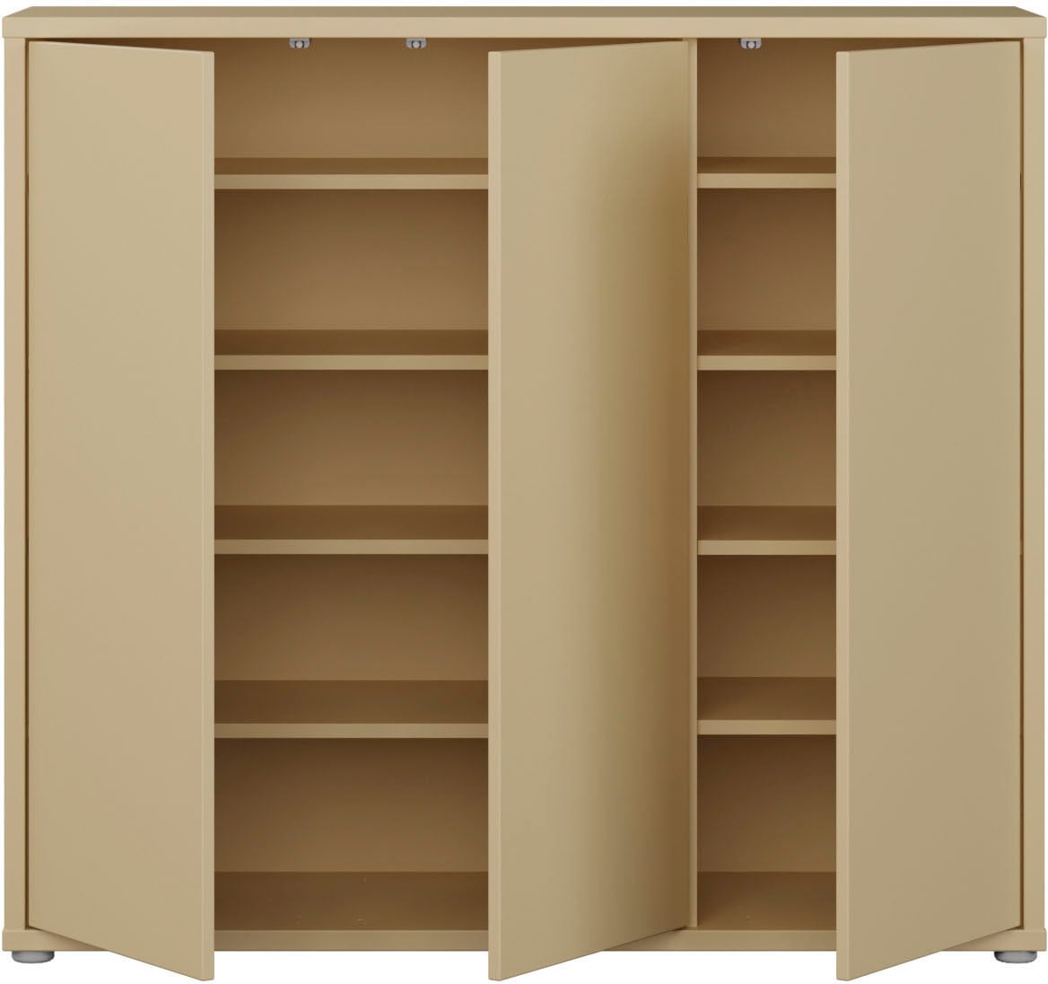 FORTE Schuhschrank »Alice Springs, Schuhschrank, Platz für 20 Paar Schuhe, 3 Türen« B/H/T 109,2/99,1/34,9 cm,  Stauraumschrank, Mehrzweckschrank, grifflose Front, Push to open