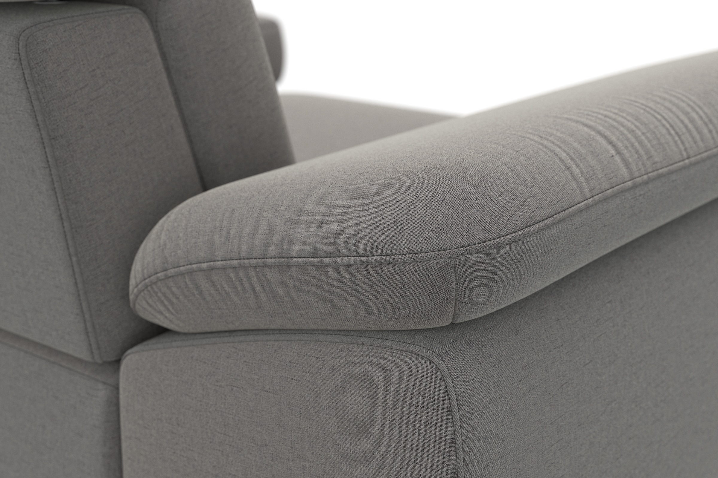 sit&more Ecksofa »Cabrio L-Form, mit Sitztiefenverstellung, Arm- und Kopfteilverstellung«, 2 Nierenkissen, Federkern, optional Bettfunktion und Stauraum
