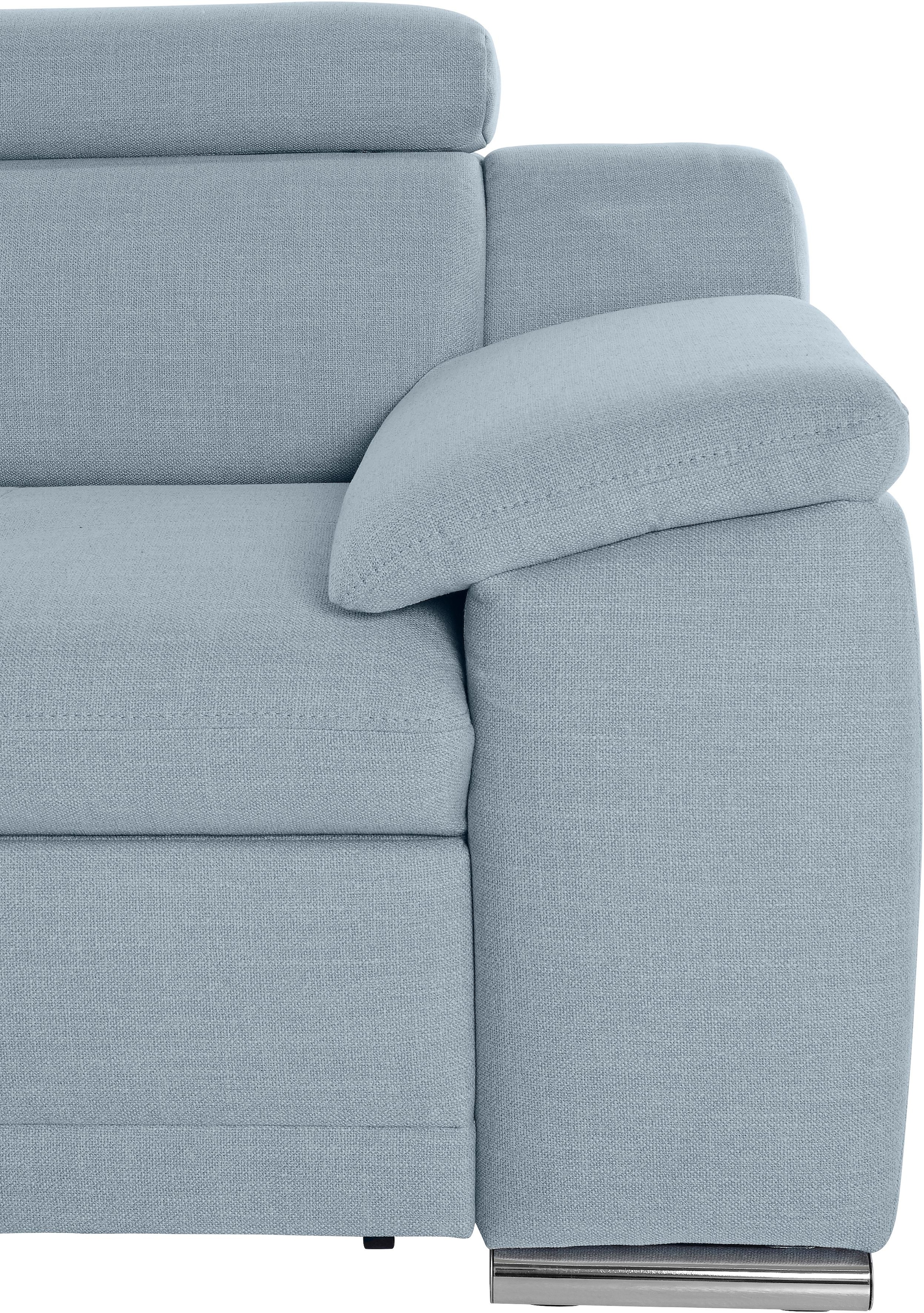 sit&more Ecksofa »Top Andiamo L-Form«, wahlweise mit Bettfunktion, inklusive Kopfteilverstellung