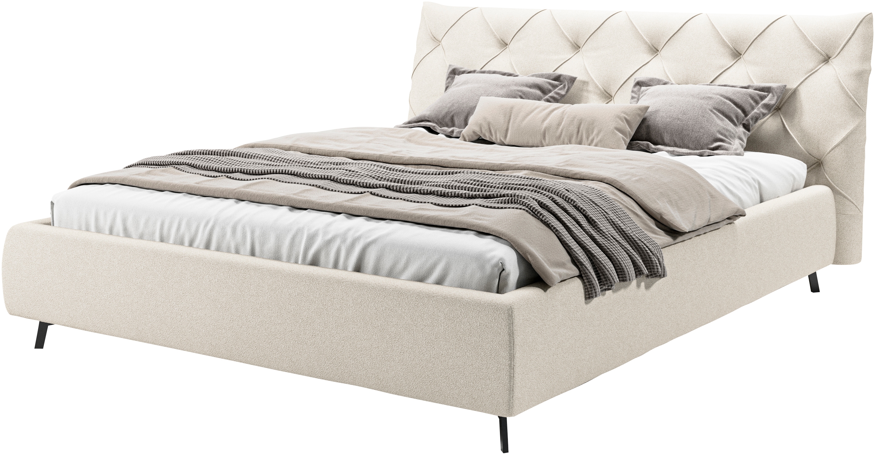 Home affaire "Elloree, in 4 Breiten bis 200cm, auch in Leder" Kopfteilhöhe 105 cm, belastbar bis 280 kg, auch in Überlänge 220cm