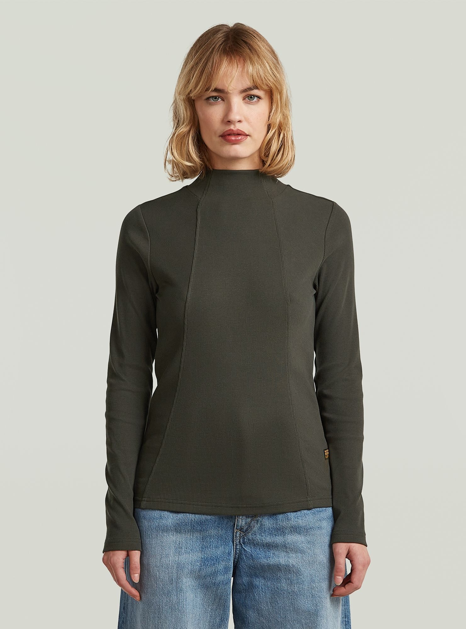 G-STAR "A-Line Slim Mock T-Shirt"