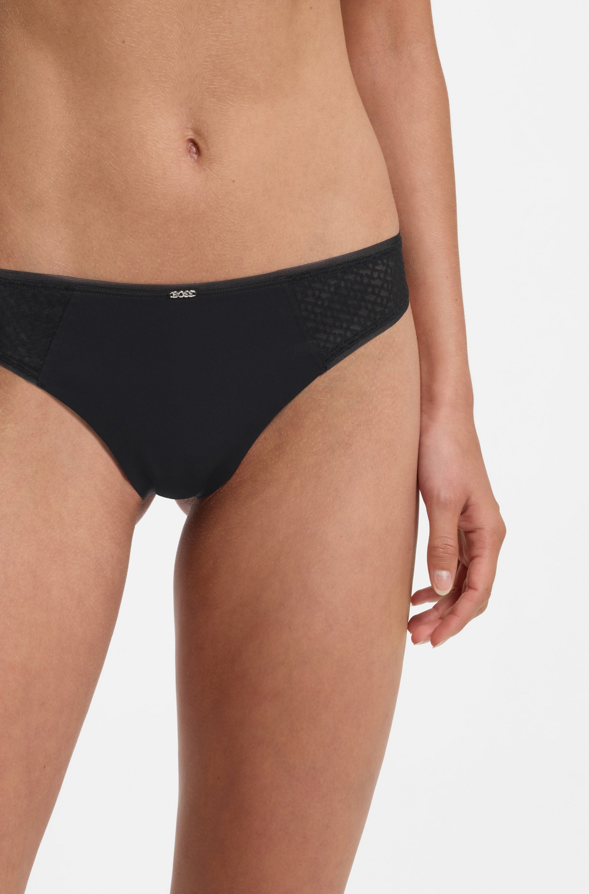 BOSS String "B LACE" mit niedrigen Bund, Spitze