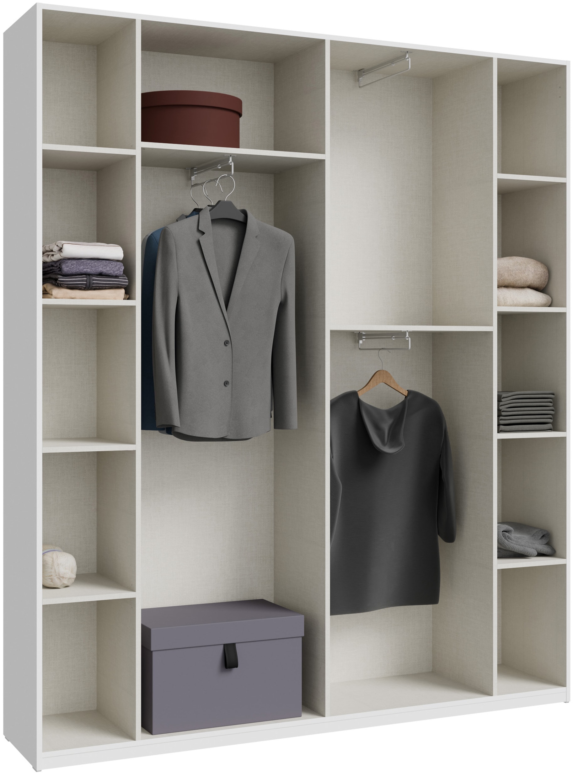 FORTE Drehtürenschrank B/H/T 177,5/210,5/42 cm, stehende Montage