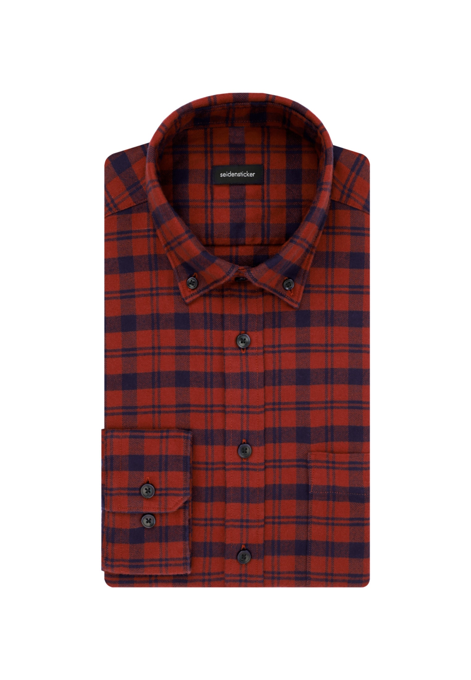 seidensticker Businesshemd »Schwarze Rose«, Regular Langarm Button-Down-Kragen Karo