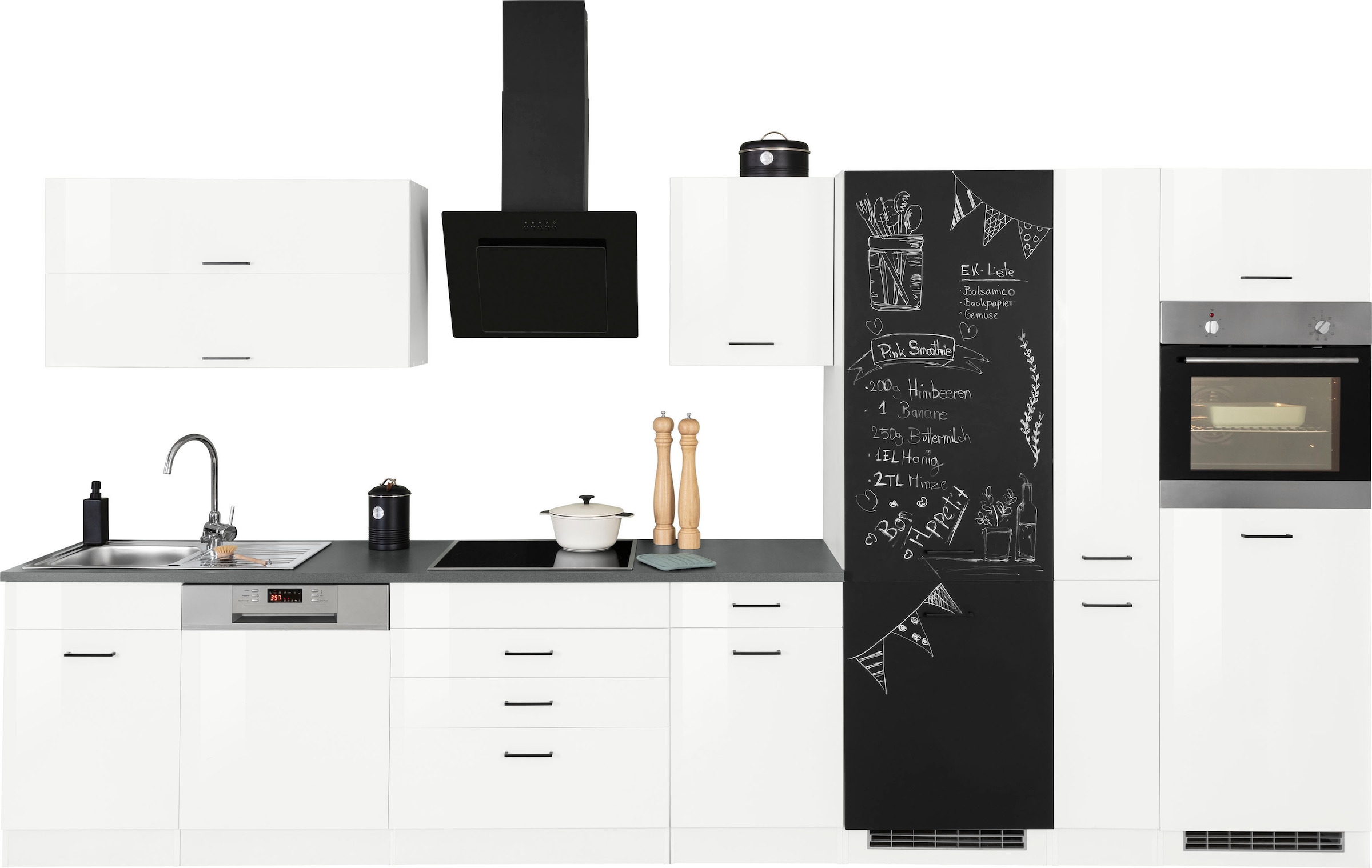 HELD MÖBEL Küchenzeile "Trier", mit E-Geräten, Breite 390 cm günstig online kaufen