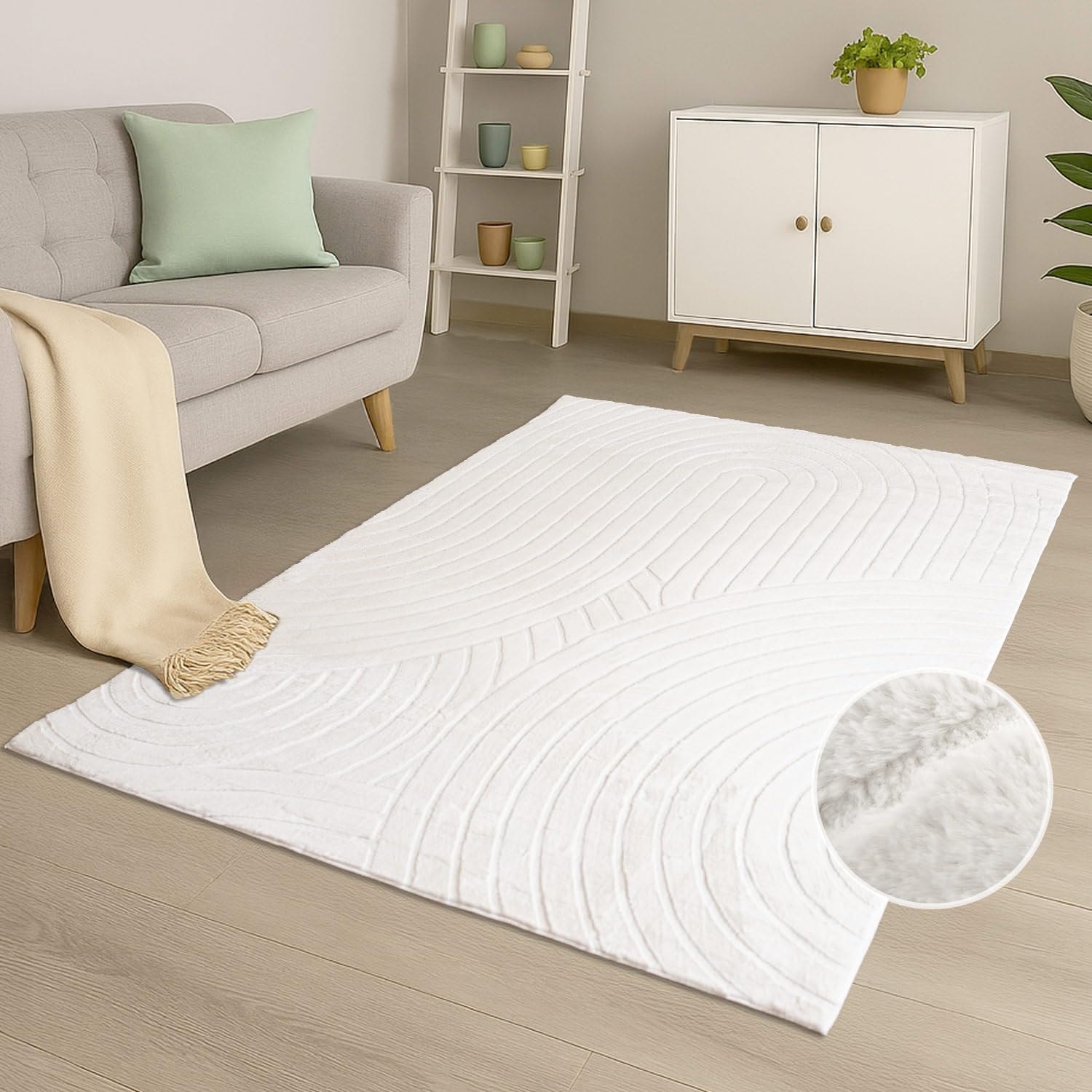 Carpet City Teppich "WAVES 501" rechteckig 12 mm Höhe Kurzflor, Hochtief-Mu günstig online kaufen