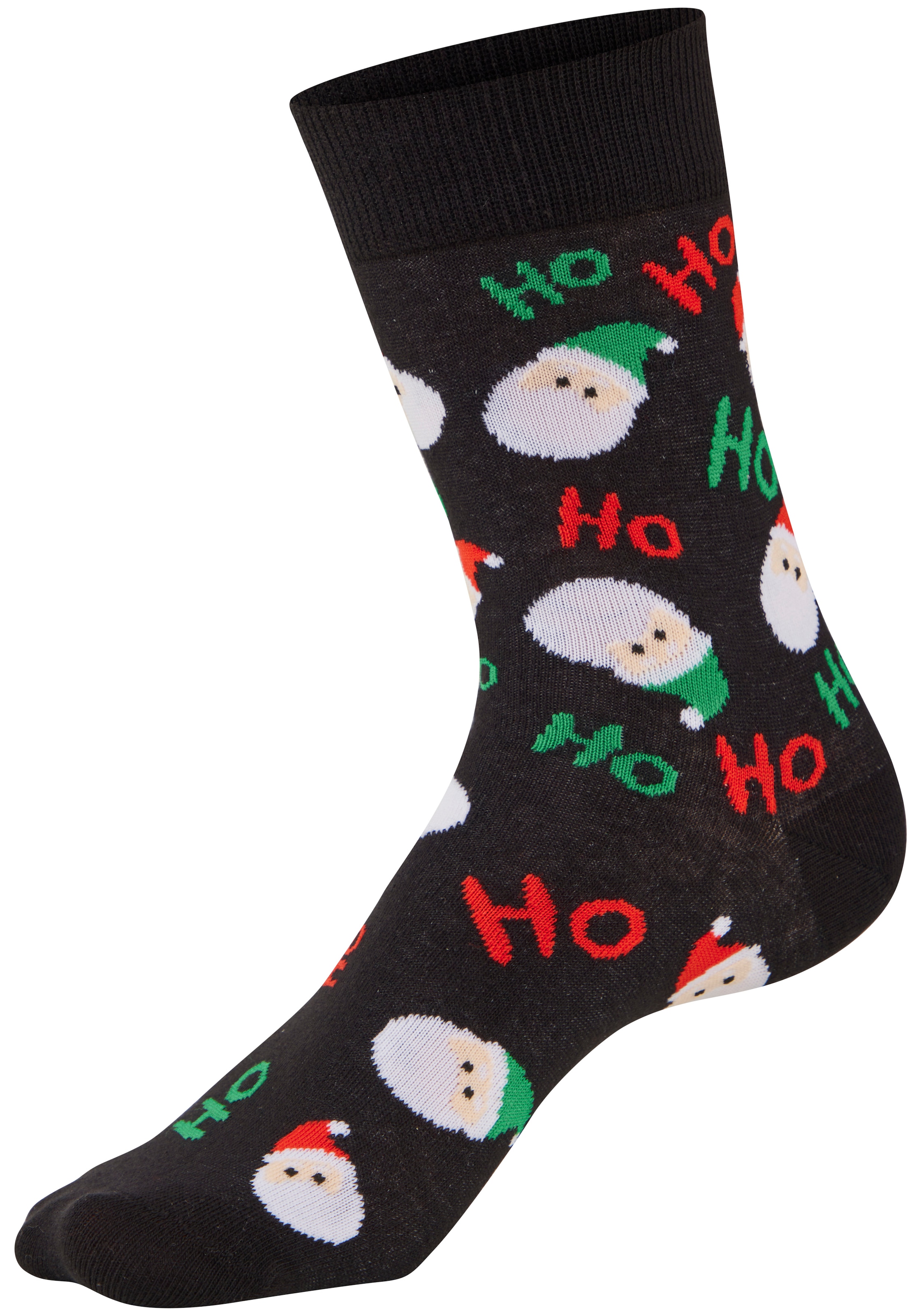 H.I.S Freizeitsocken »Damen Weihnachtssocken« Packung, 3 Paar tlg. mit lustigen Weihnachtsmotiven