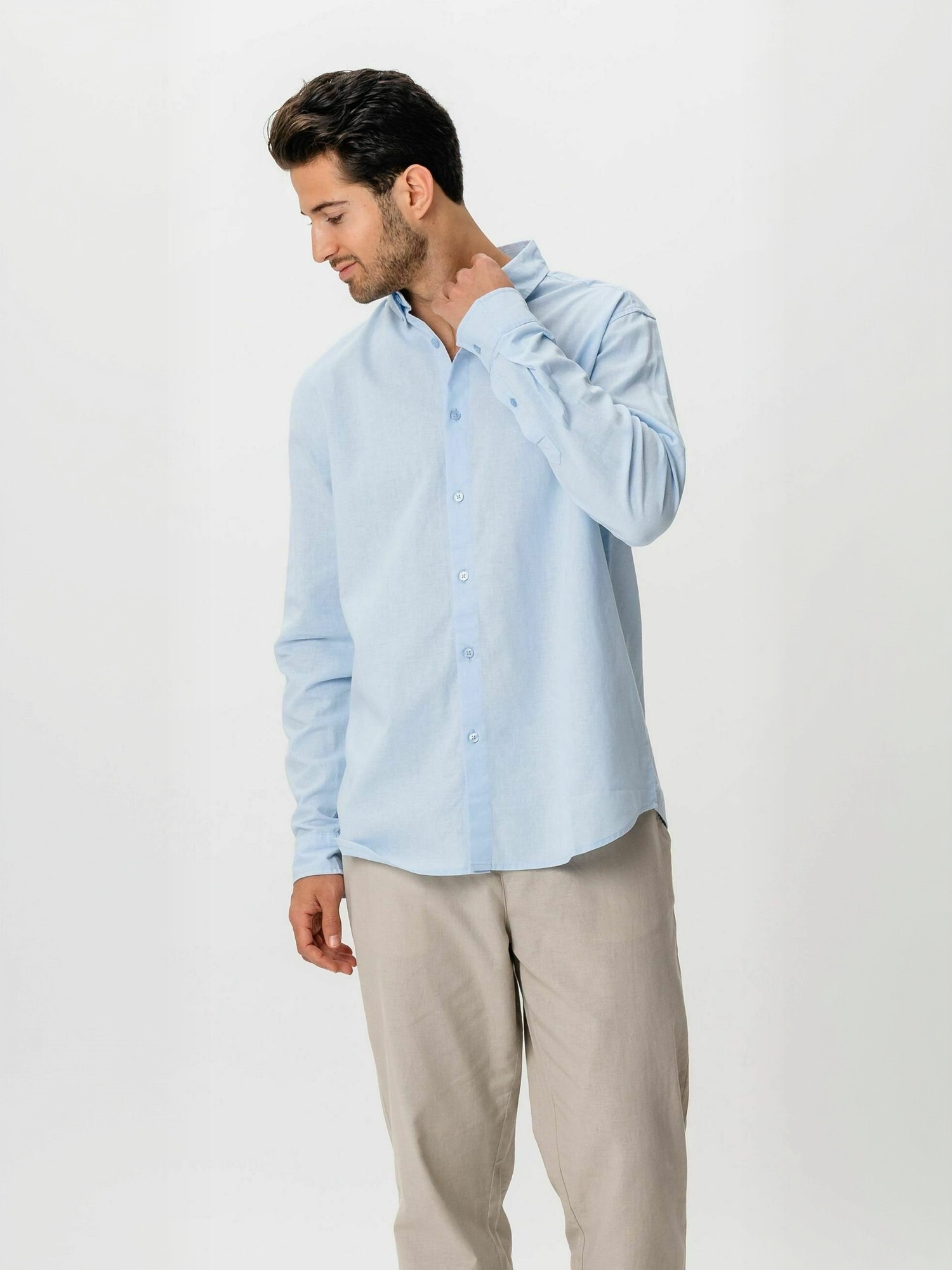 TeeShoppen Langarmhemd "TEESHOPPEN Shirt Linen Blend"
