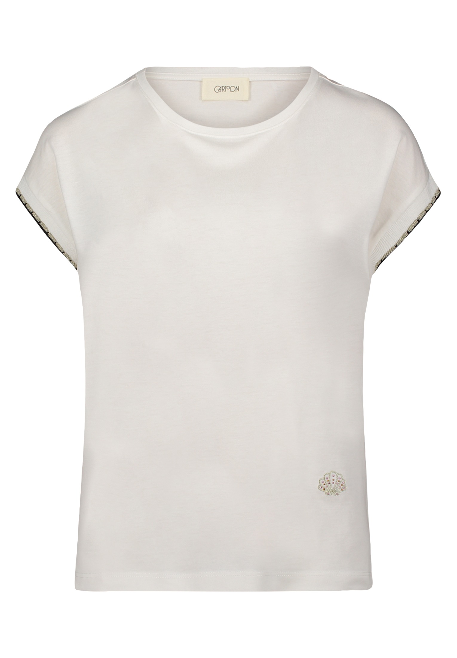 Cartoon Kurzarmshirt "Damen mit Rundhalsausschnitt" 1 Stk. Rippbündchen günstig online kaufen