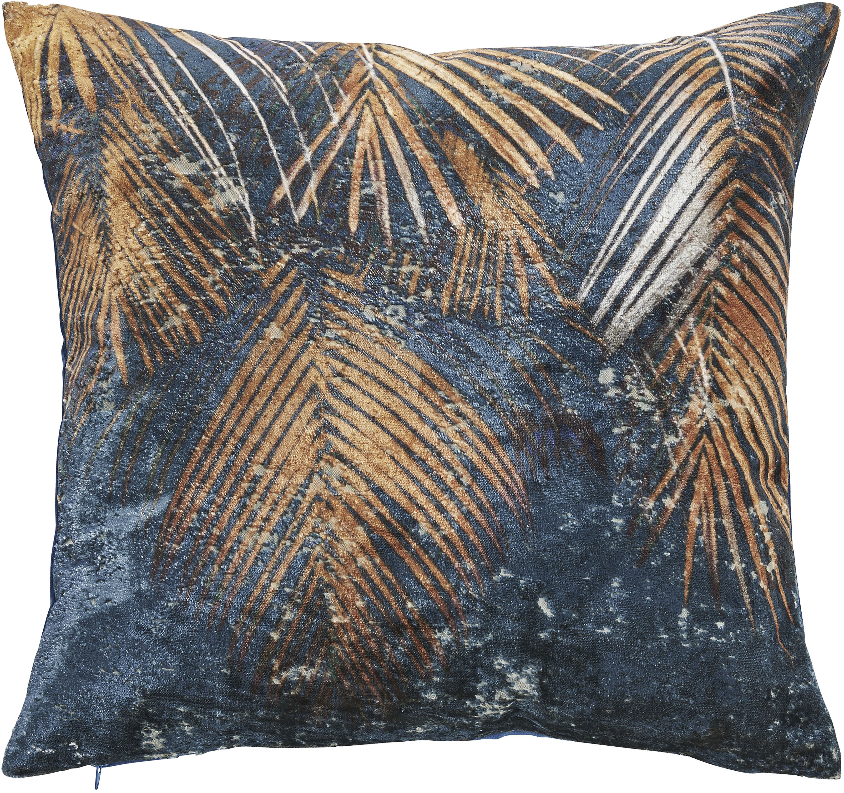 done. Dekokissen "Palm Leaves" Vorderseite im Vintage-Look