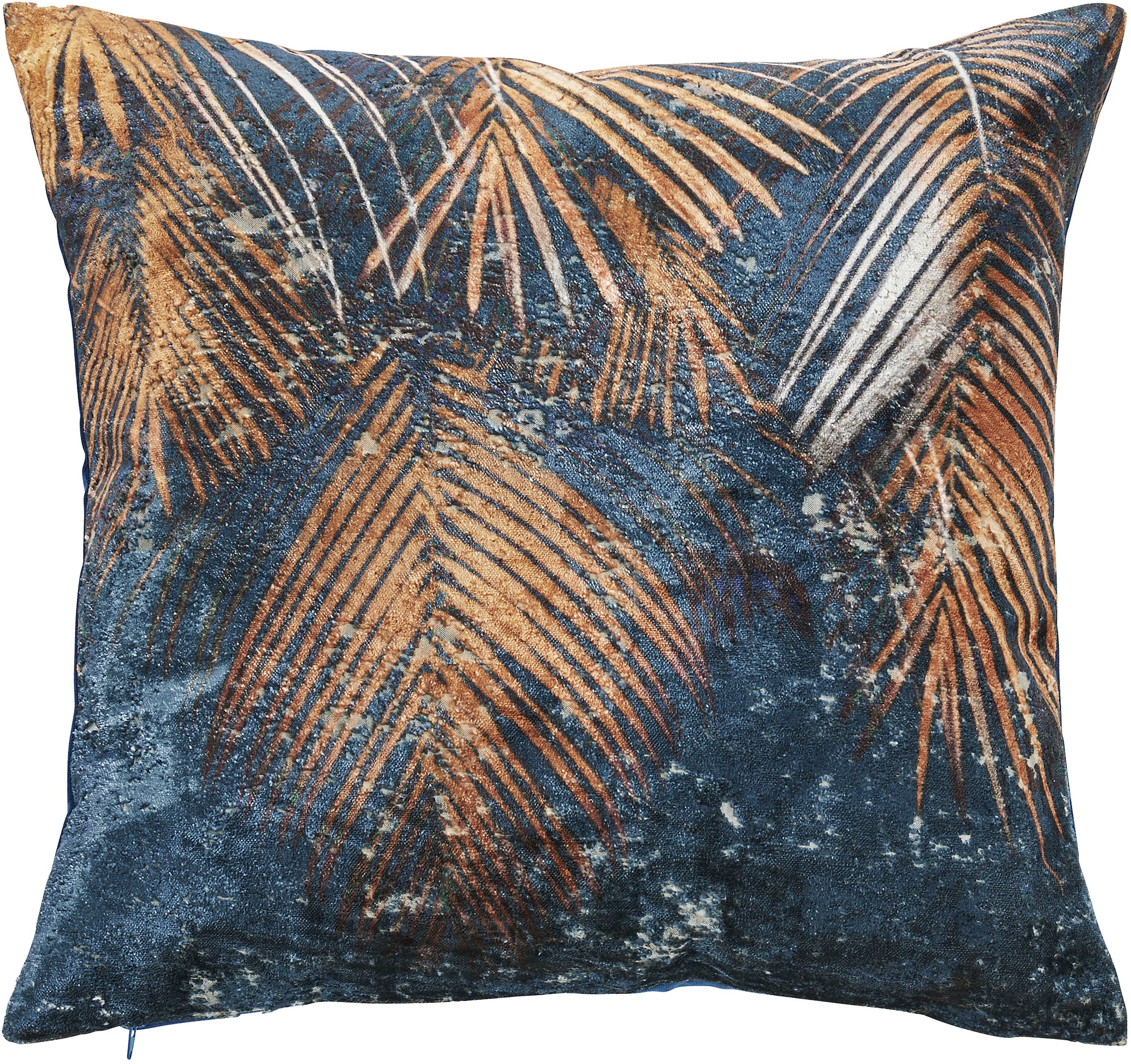 done. Kissenhülle "Palm Leaves" Vorderseite im Vintage-Look günstig online kaufen