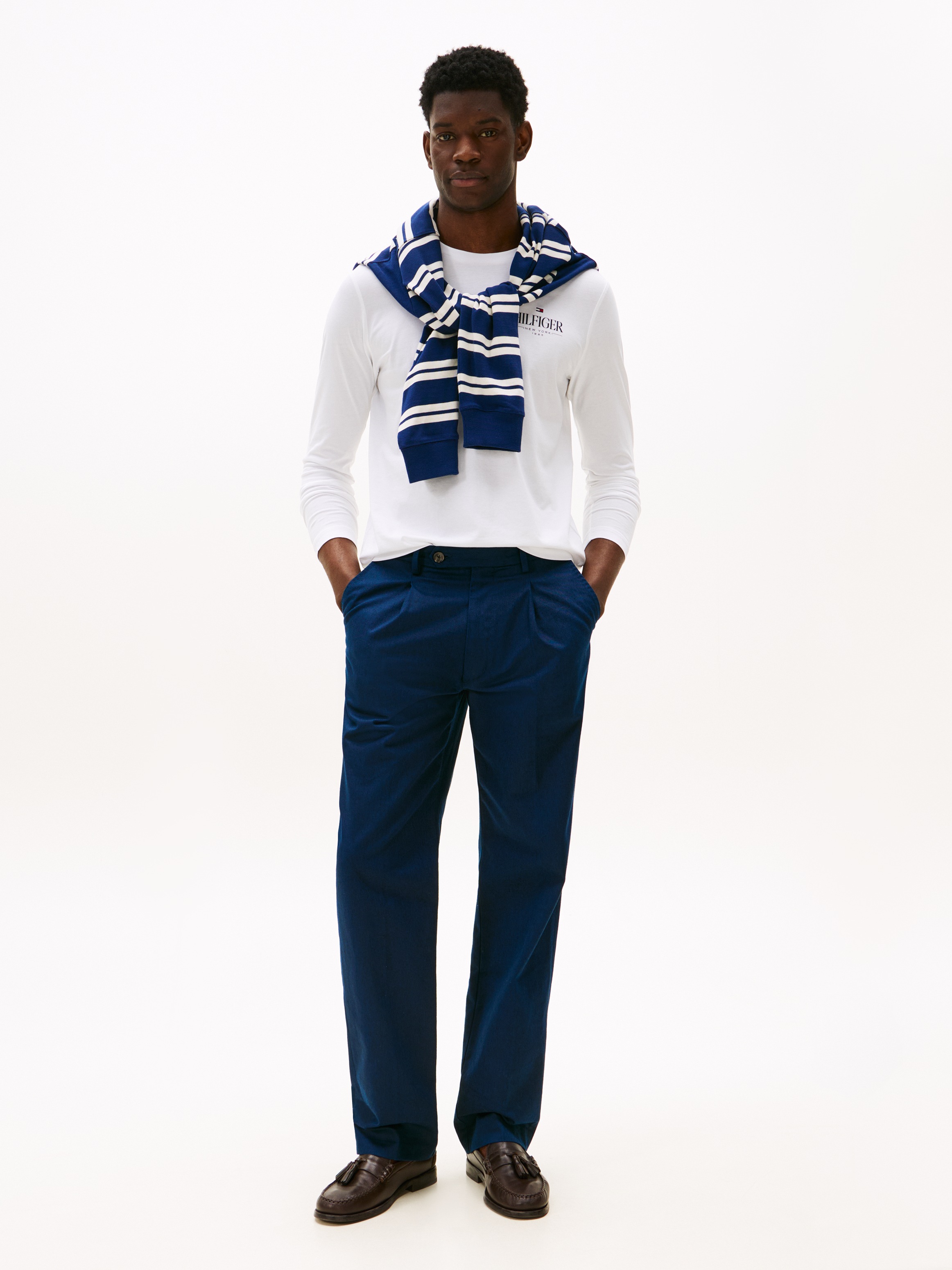Tommy Hilfiger Longsleeve "HILFIGER STACK LS TEE", Kontrastfarbener Print a günstig online kaufen