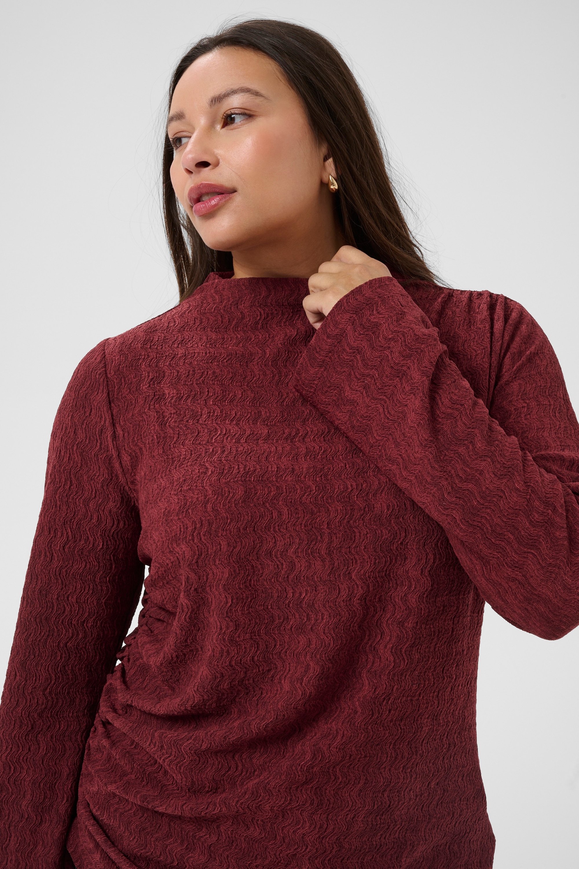 KAFFE Curve Langarmbluse »KAFFE Curve Bluse langarm KCrina«