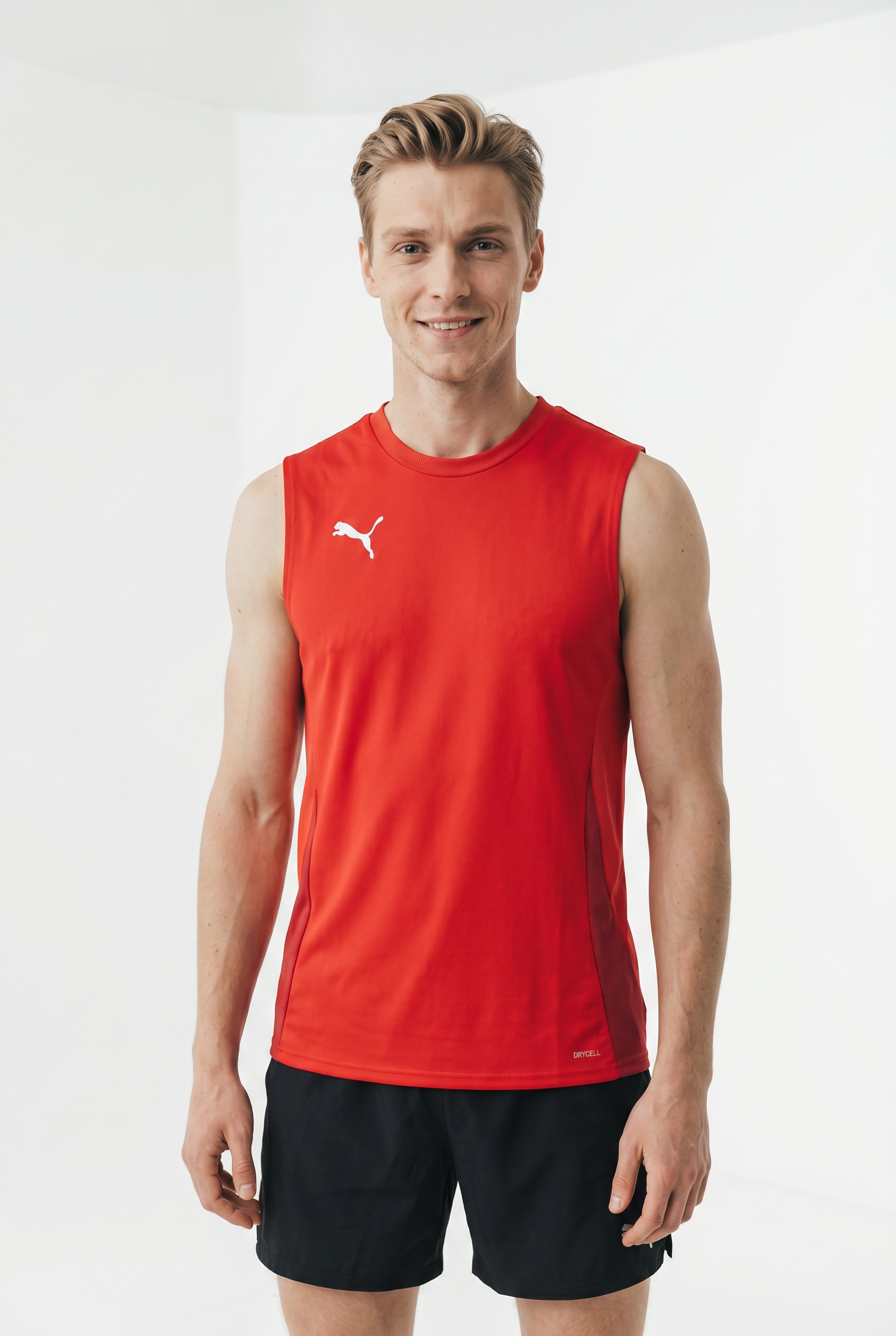 PUMA Fußballtrikot "TEAMGOAL SLEEVELESS JERSEY" für Fußball, ärmellos, sportlicher Stil, aus Interlock-Material