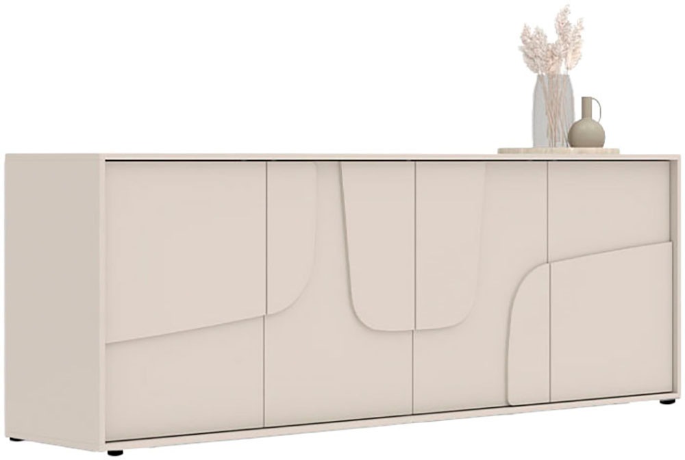 Thumbnail - OTTO home Sideboard "Stone, 205 cm breit, 4 Türen, Anrichte, Kommode, Stauraumschrank" 3D-Design, Push-to-open, Innenrau...