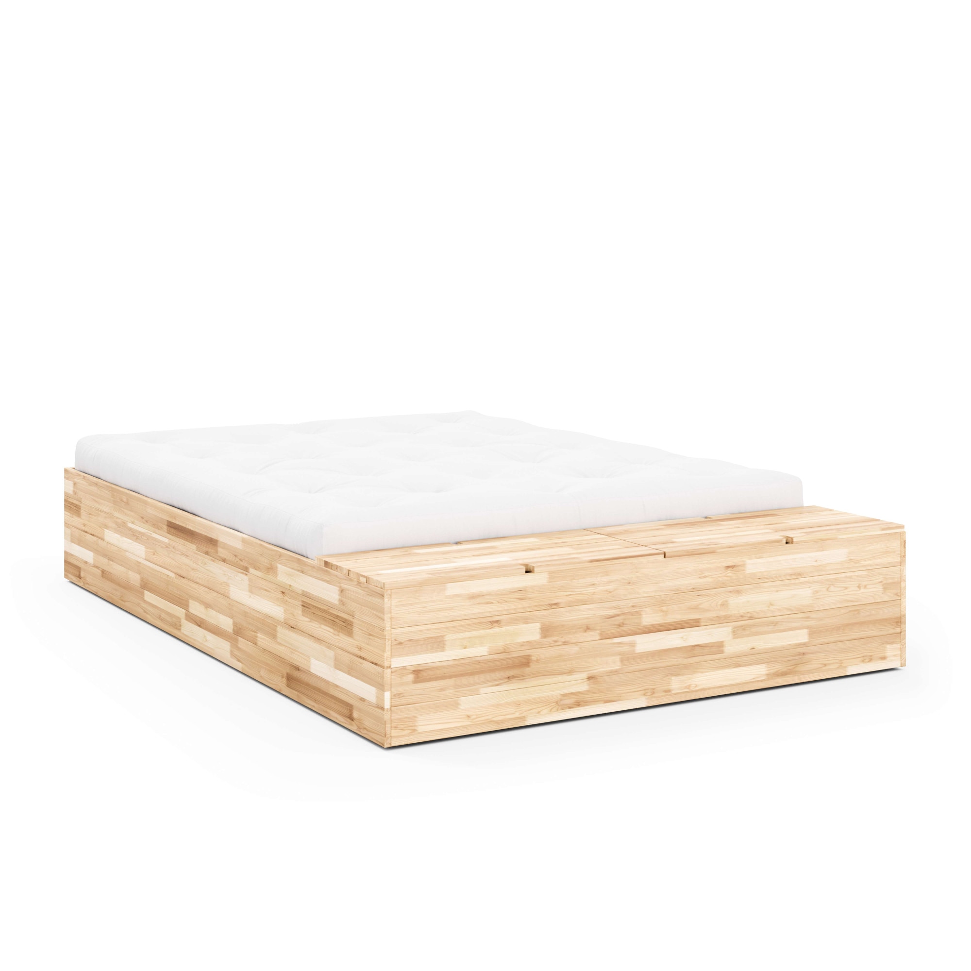 Karup Design Bettgestell »Basement Bed, Stauraumbett, Bett optional mit oder ohne Sitzbank«, Bett mit integriertem Stauraum, inkl Lattenrost, FSC®zertifiert