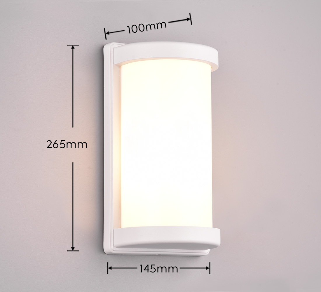 REALITY Leuchten Außen-Wandleuchte »PUELO, Outdoor Wandlampe Hauswand Fassade Garten, exkl 1x E27 max 10W«, 1 flammig, Leuchtmittel E27 | Leuchtmittel wechselbar, halbrunde Aussen Wandlampe aus Aluminium, IP44, Höhe 26cm Breite 14 cm