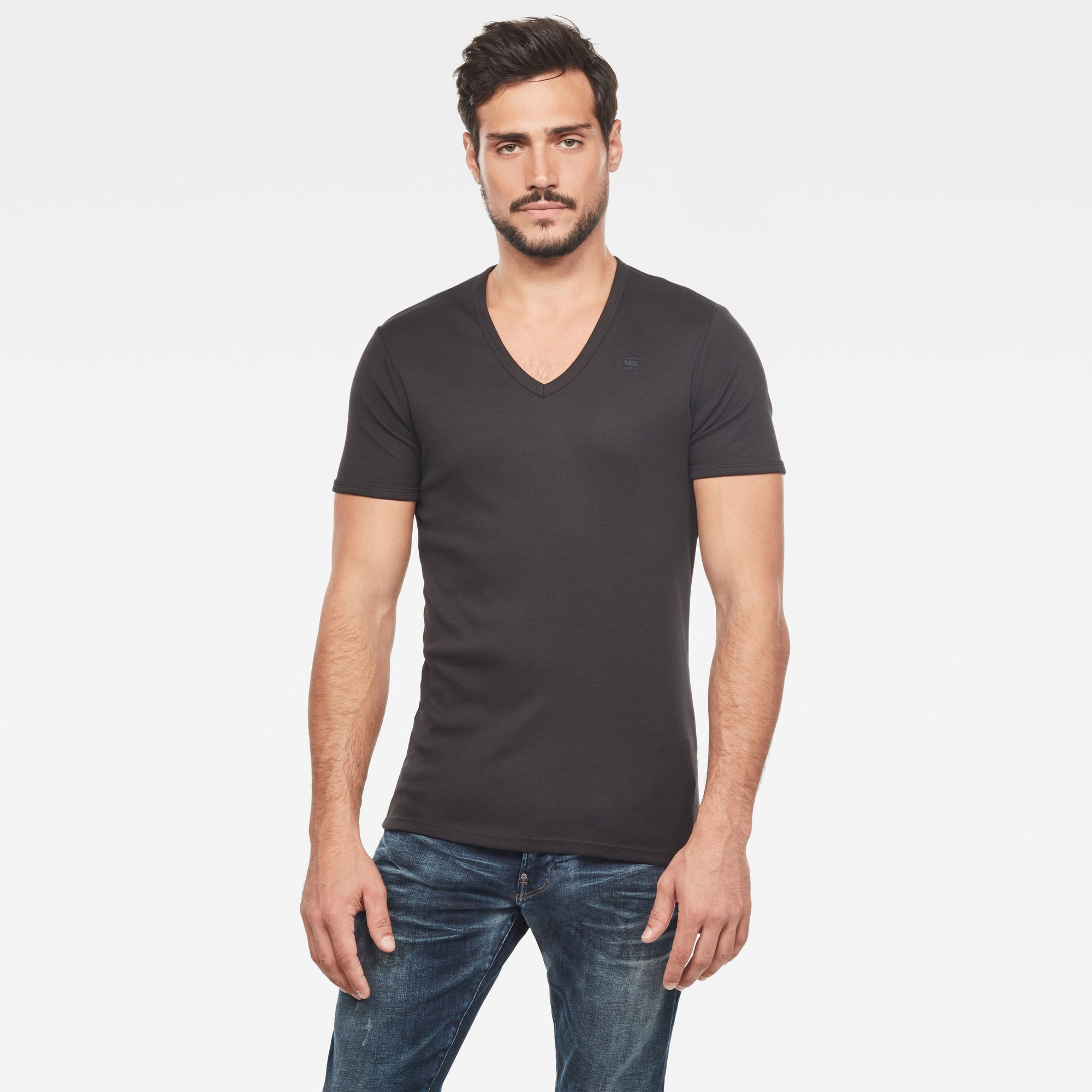 G-STAR T-Shirt »Base V 2-Pack«, (Packung, 2 tlg.), im 2er-Pack