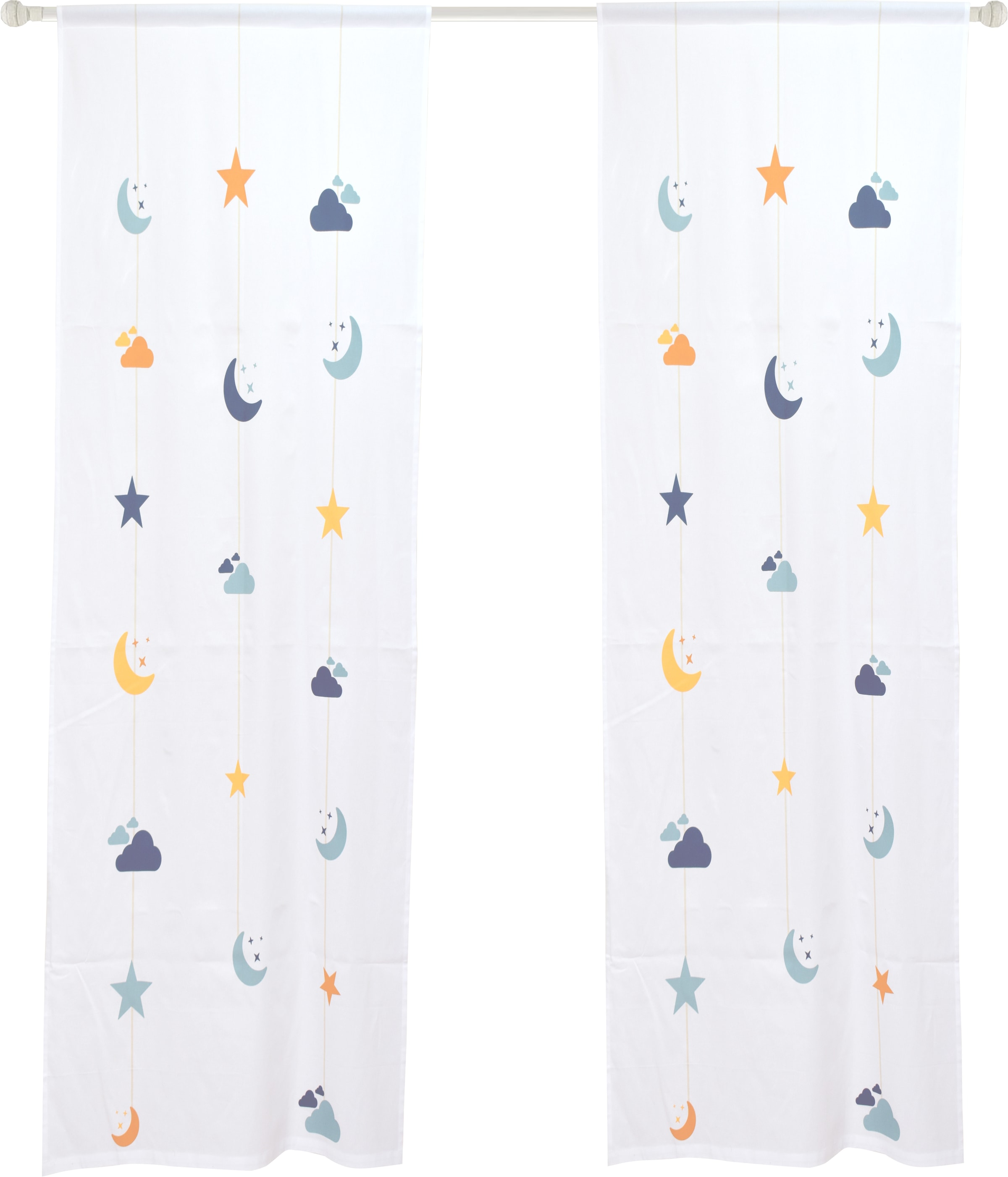 BAUR Mond, bestellen (1 »Romy«, bedruckt Lüttenhütt Sternen | St.), Kindergardine Wolken mit einseitig Gardine &