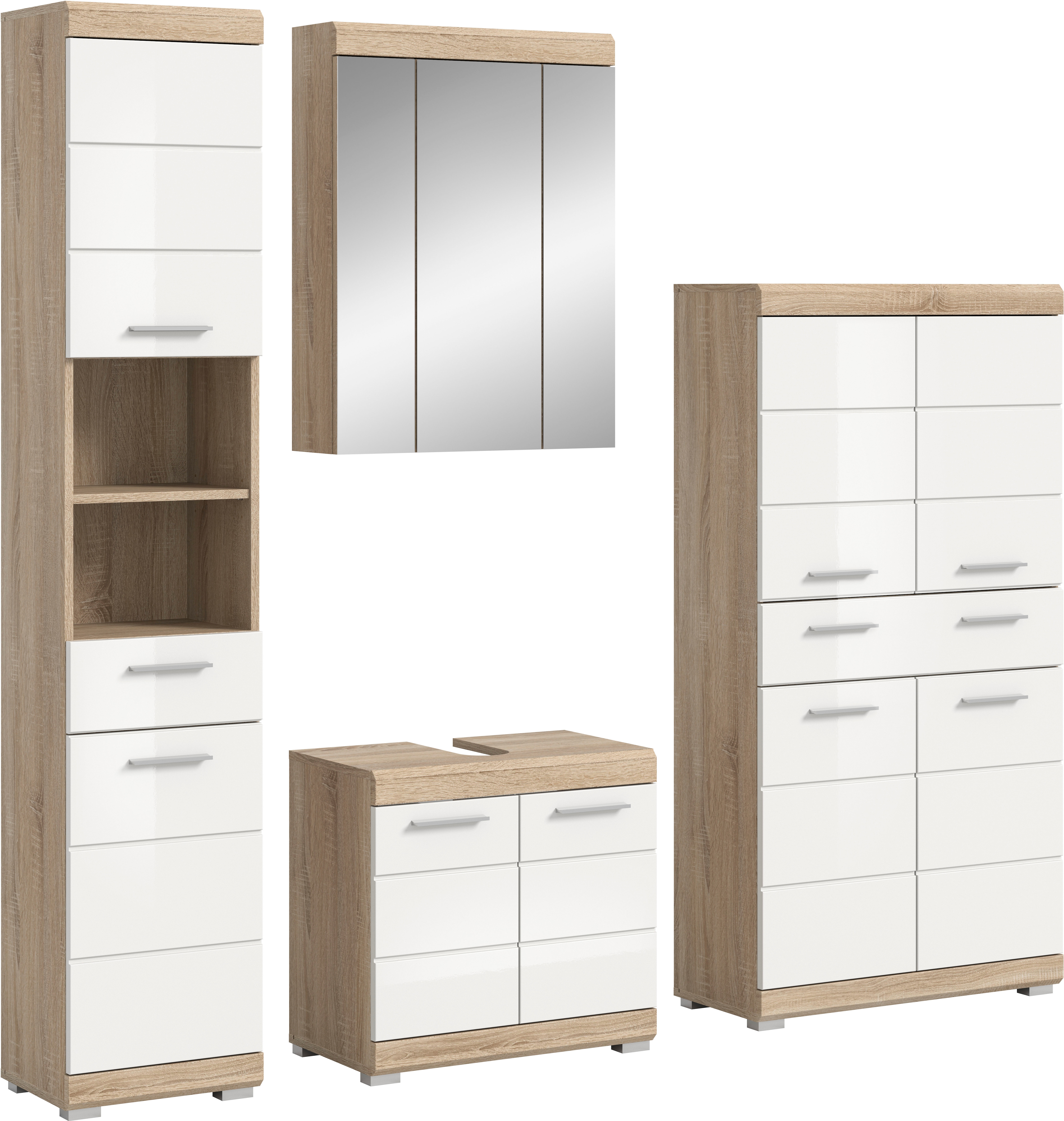 welltime Badmöbel-Set "SIENA, 4 teilig, bestehend aus:" Set, TOPSELLER, 4 Stk. tlg.