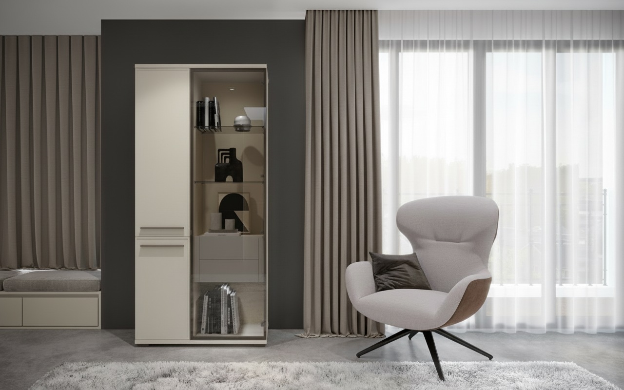 OTTO home Vitrine "Opera, Showcase mit Parsol-Sicherheitsglas im modernen L günstig online kaufen