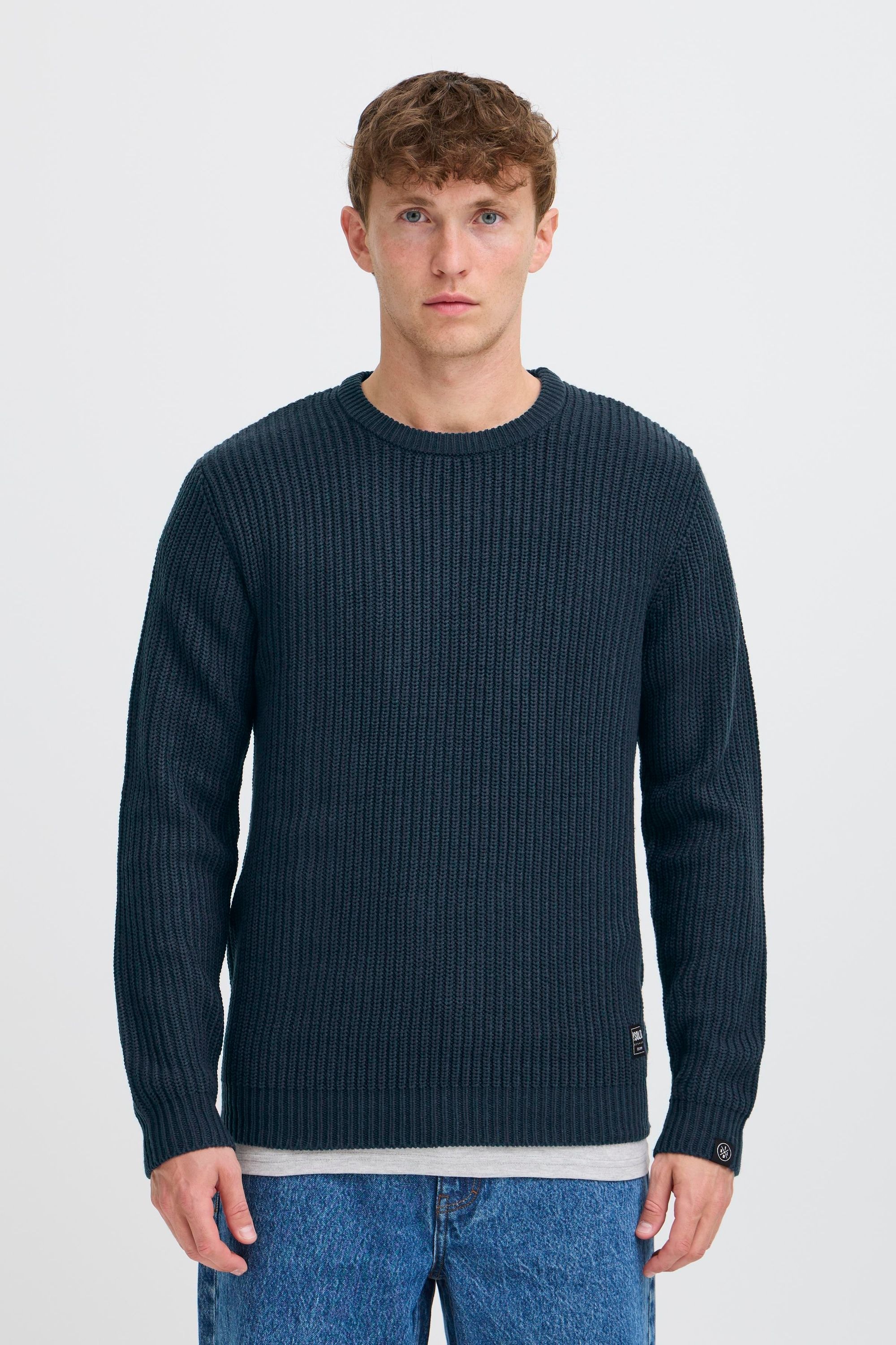 !solid SDARON Pull Tricot Bleu M 2