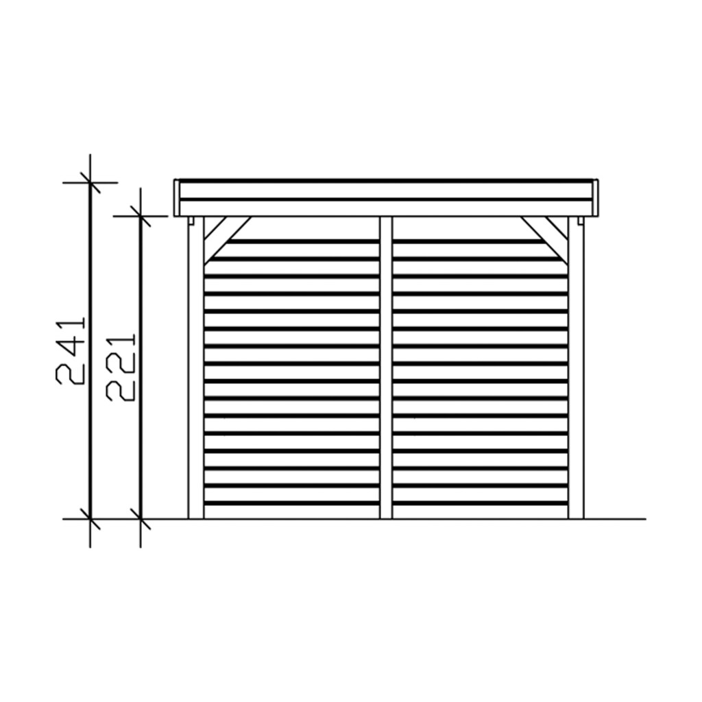 Skanholz Einzelcarport »Friesland 2«, Holz, 270 cm, braun