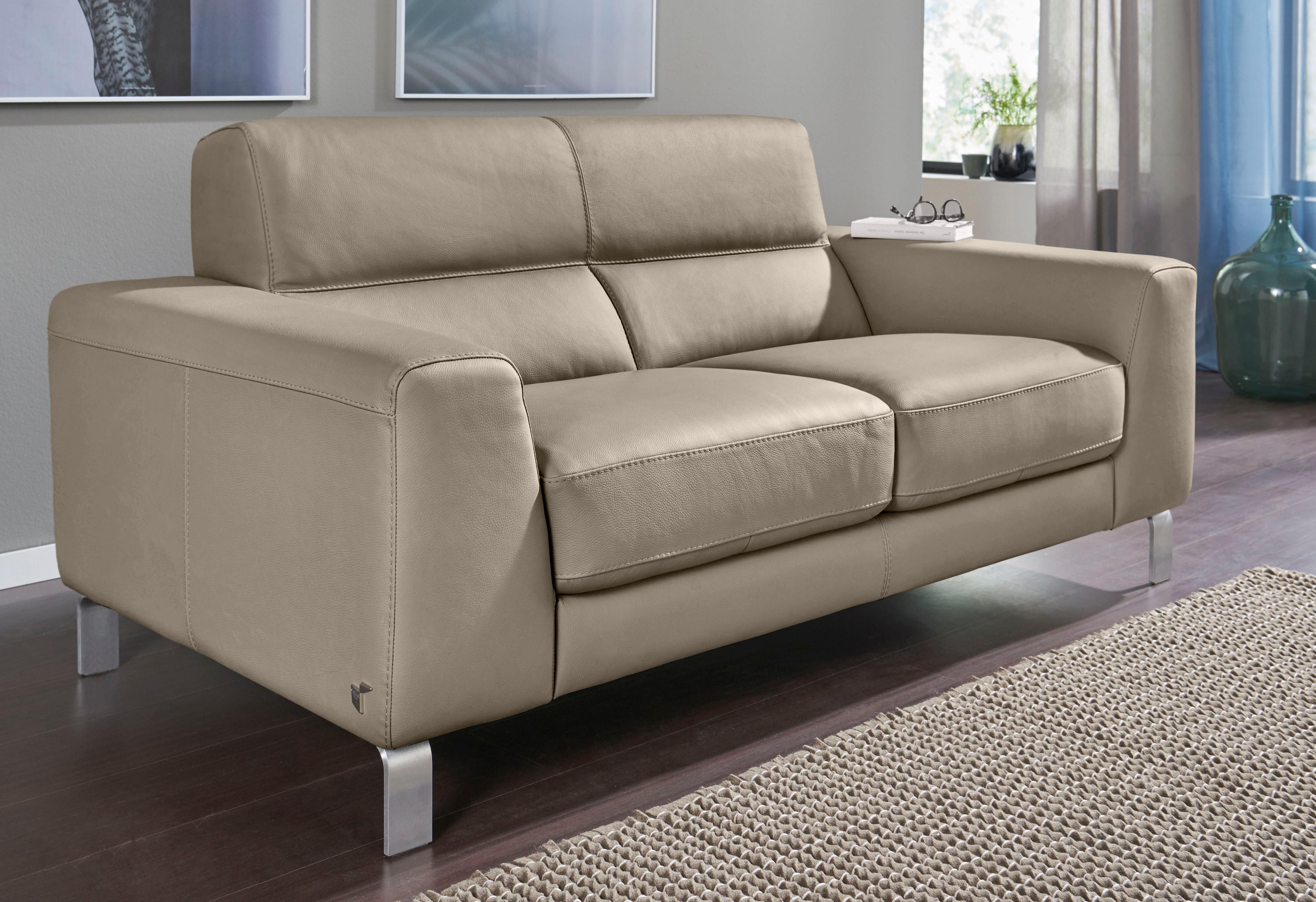 CALIA ITALIA 2,5-Sitzer "Simon, hoher Sitzkomfort, modern und elegant, italienisches Designsofa" in zwei Lederqualitäten