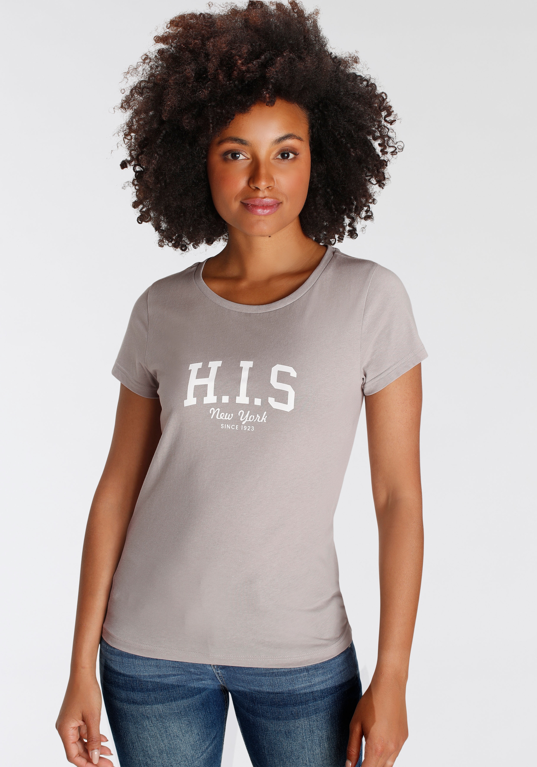 H.I.S T-Shirt, bedruckt, für die Freizeit, aus Baumwolle
