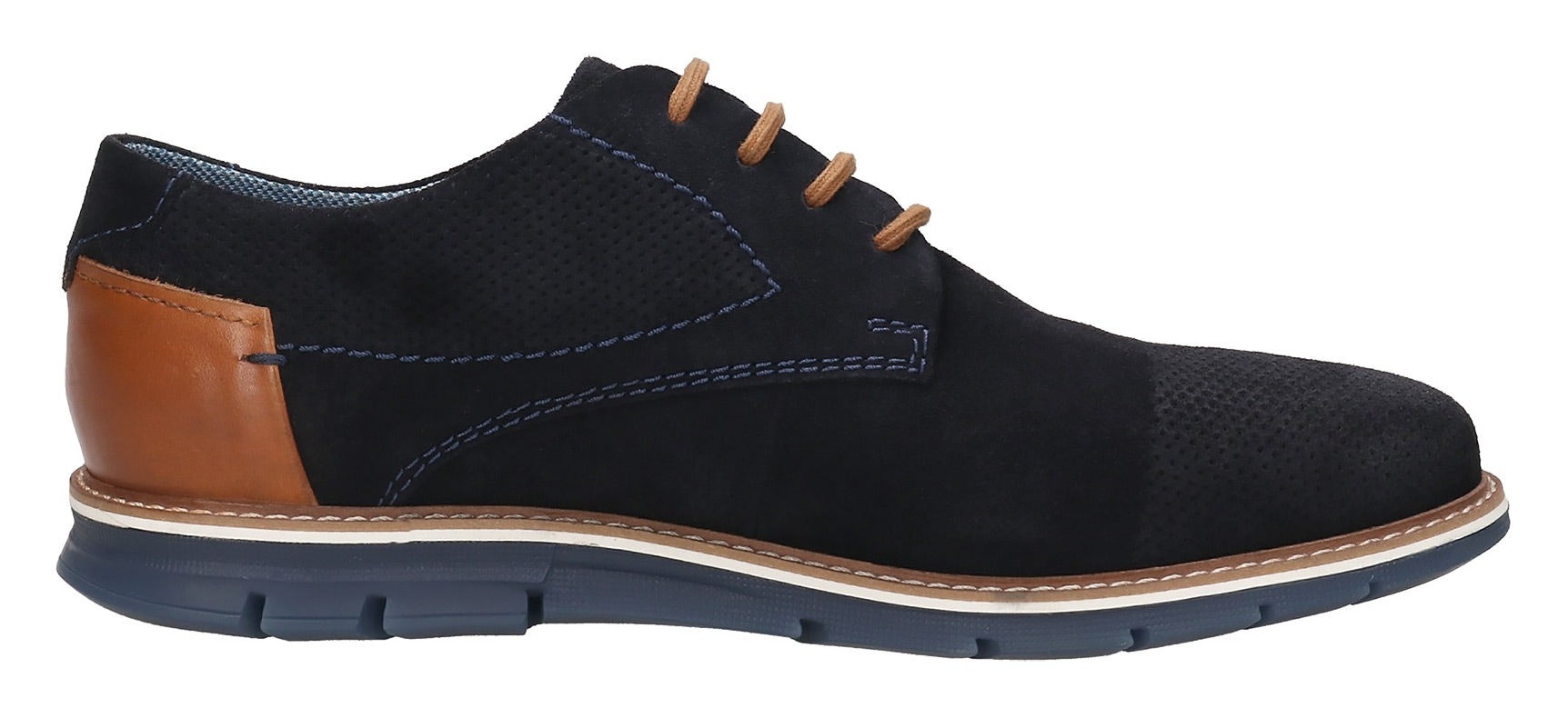 bugatti Schnürschuh, Freizeitschuh, Halbschuh, Sneaker mit Ziernähten