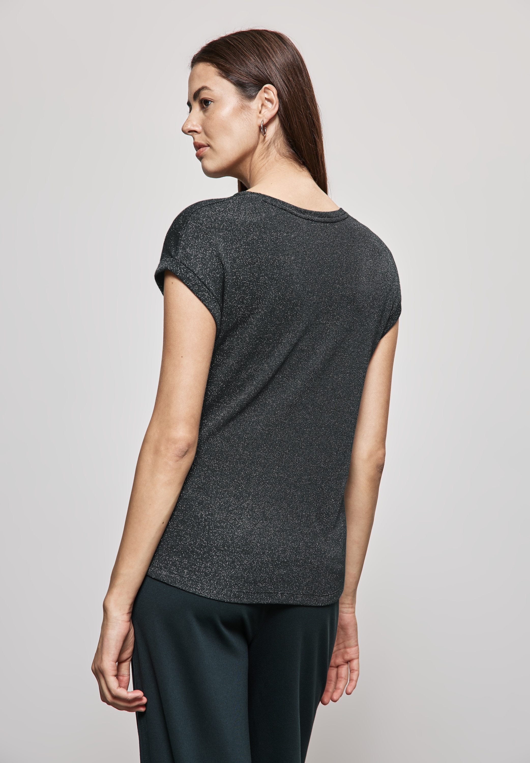 STREET ONE Shirttop, im Glanz-Look
