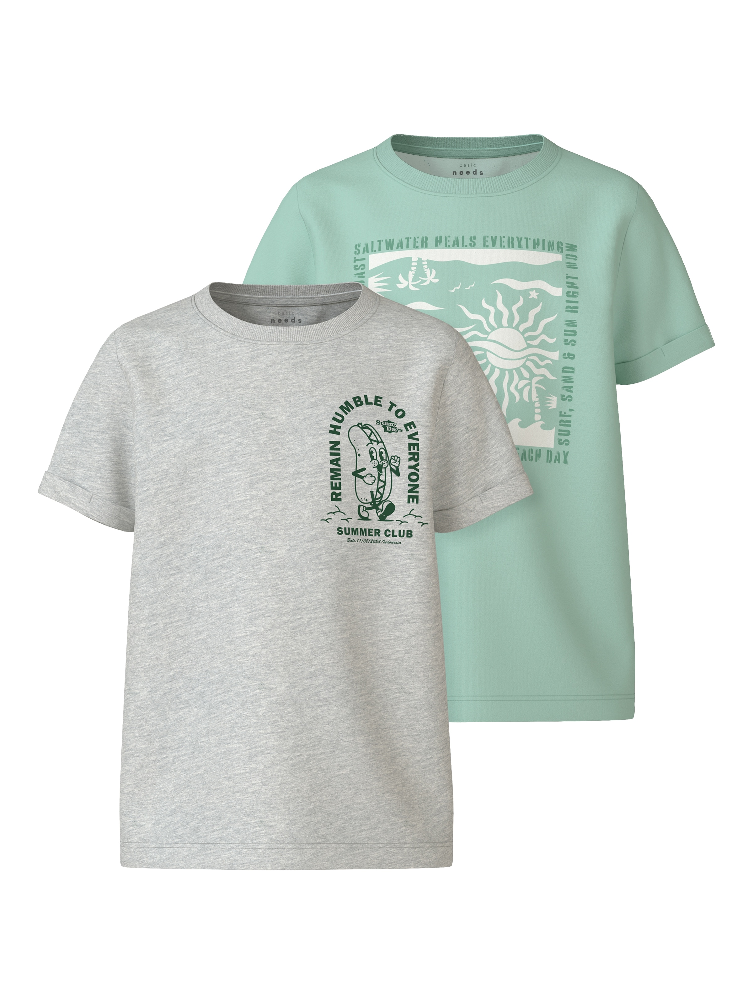 Name It Kurzarmshirt »NKMVUX 2P SS TOP«, (Packung, 2 tlg.)