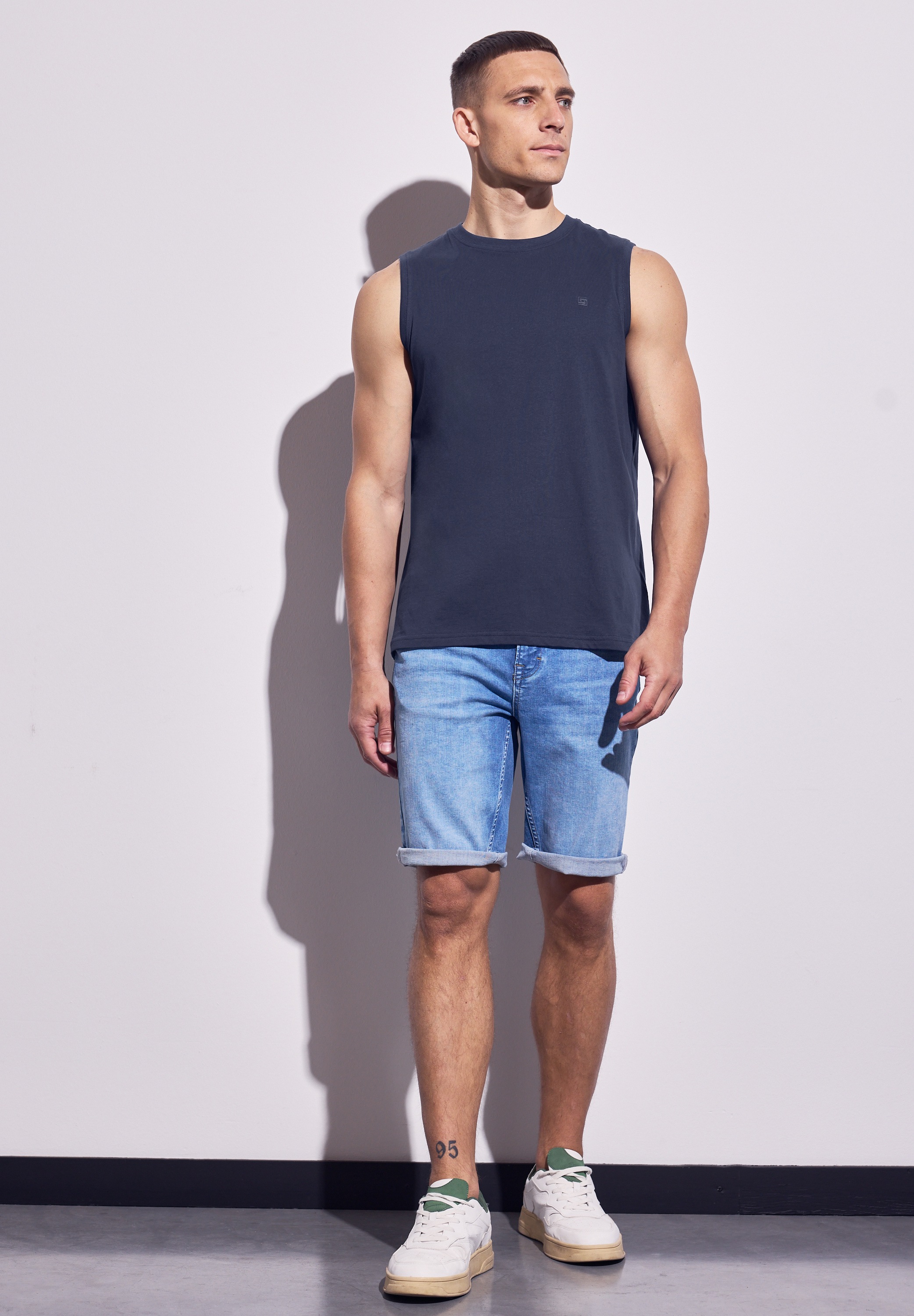 STREET ONE MEN Tanktop, mit Rundhalsausschnitt